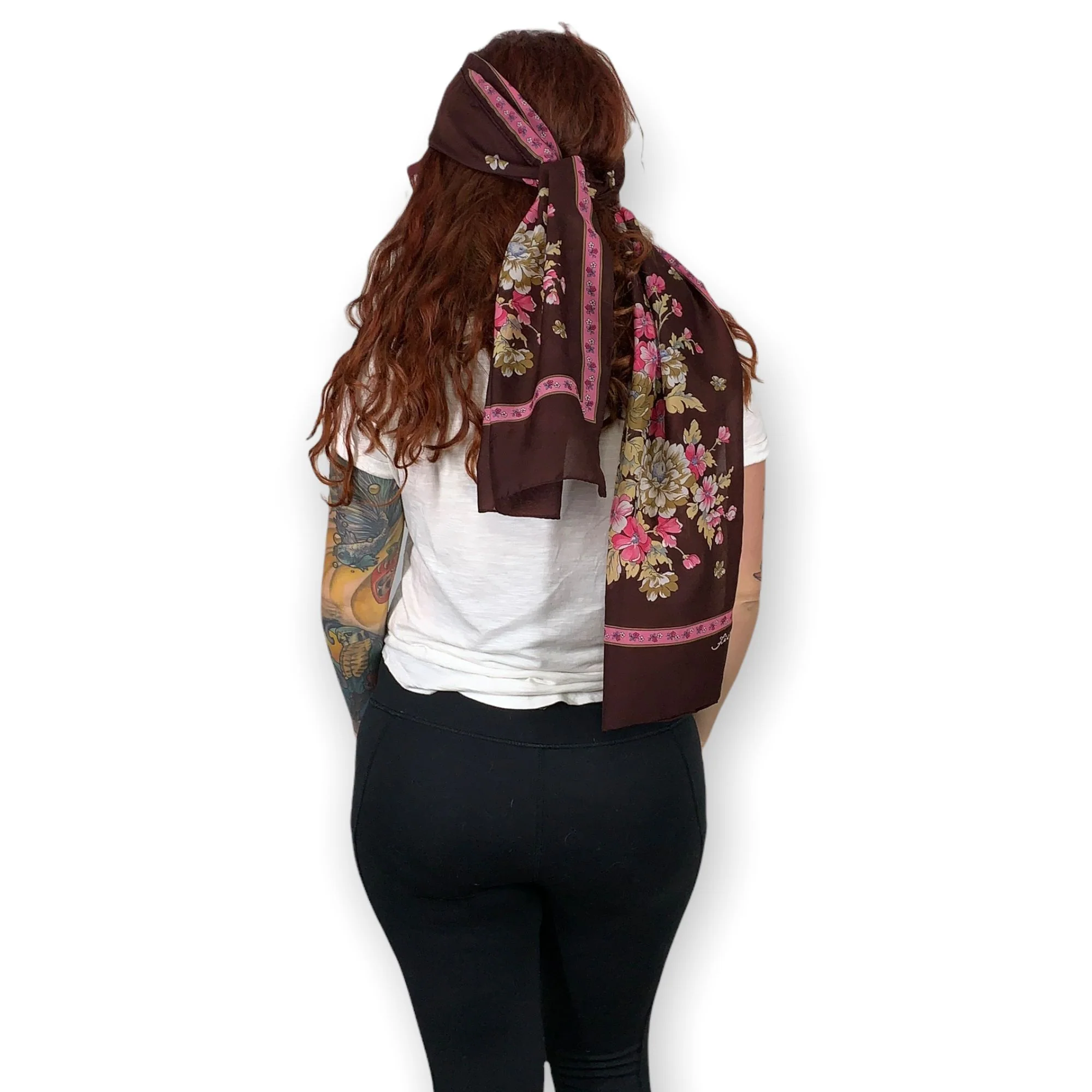Vintage 70s Floral Long Scarf 68 X 17 by Fiorini - Image 2