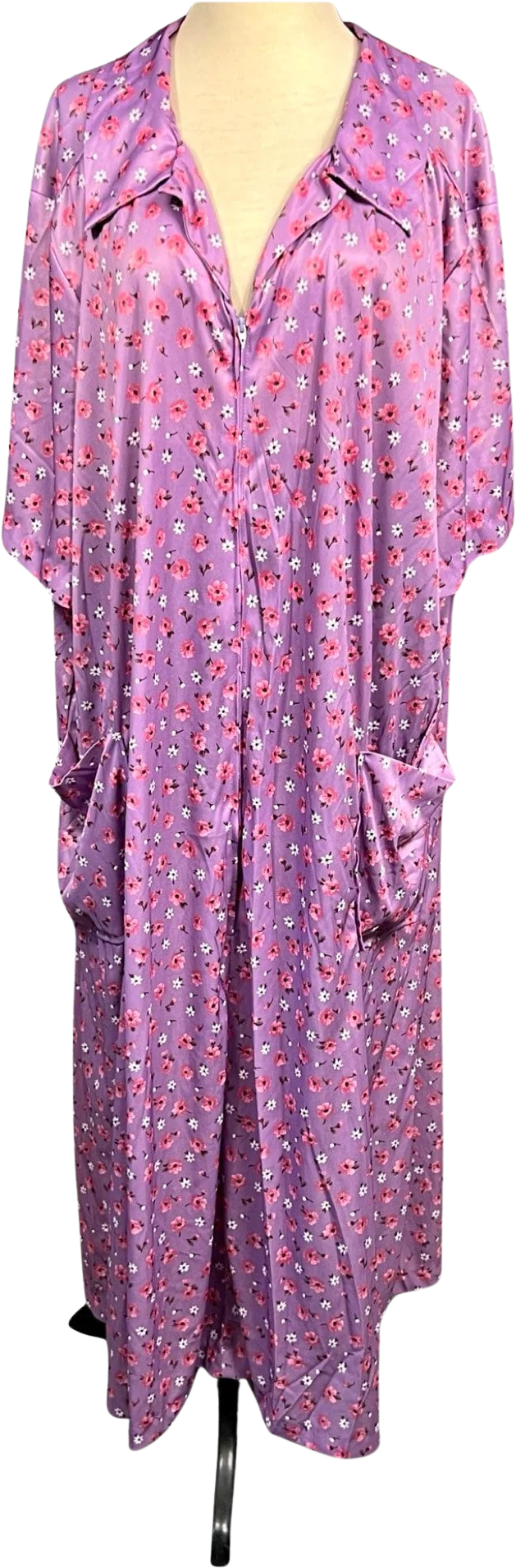 Vintage 70s Floral Print Lounger Dress by Ina Carol