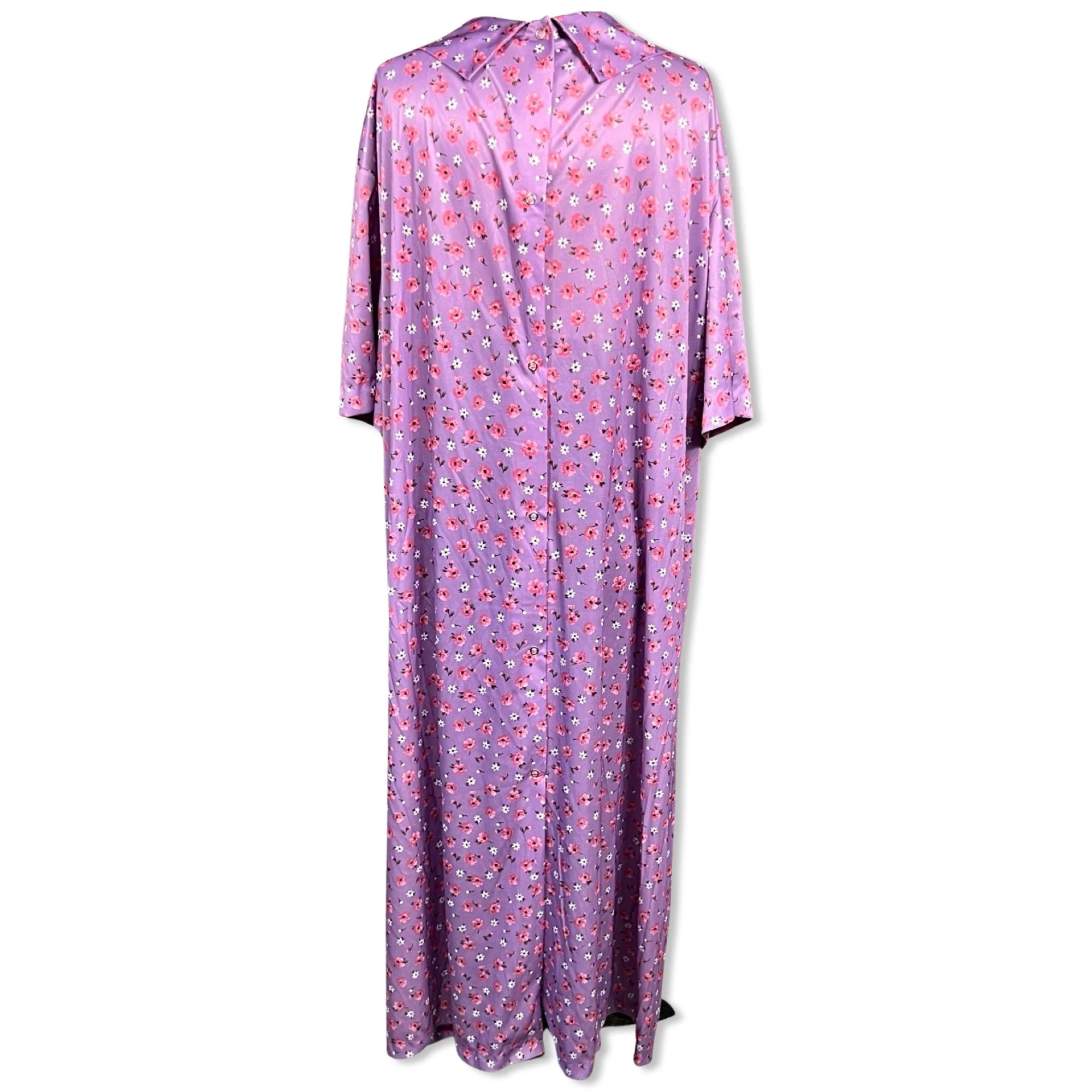 Vintage 70s Floral Print Lounger Dress by Ina Carol - Image 5
