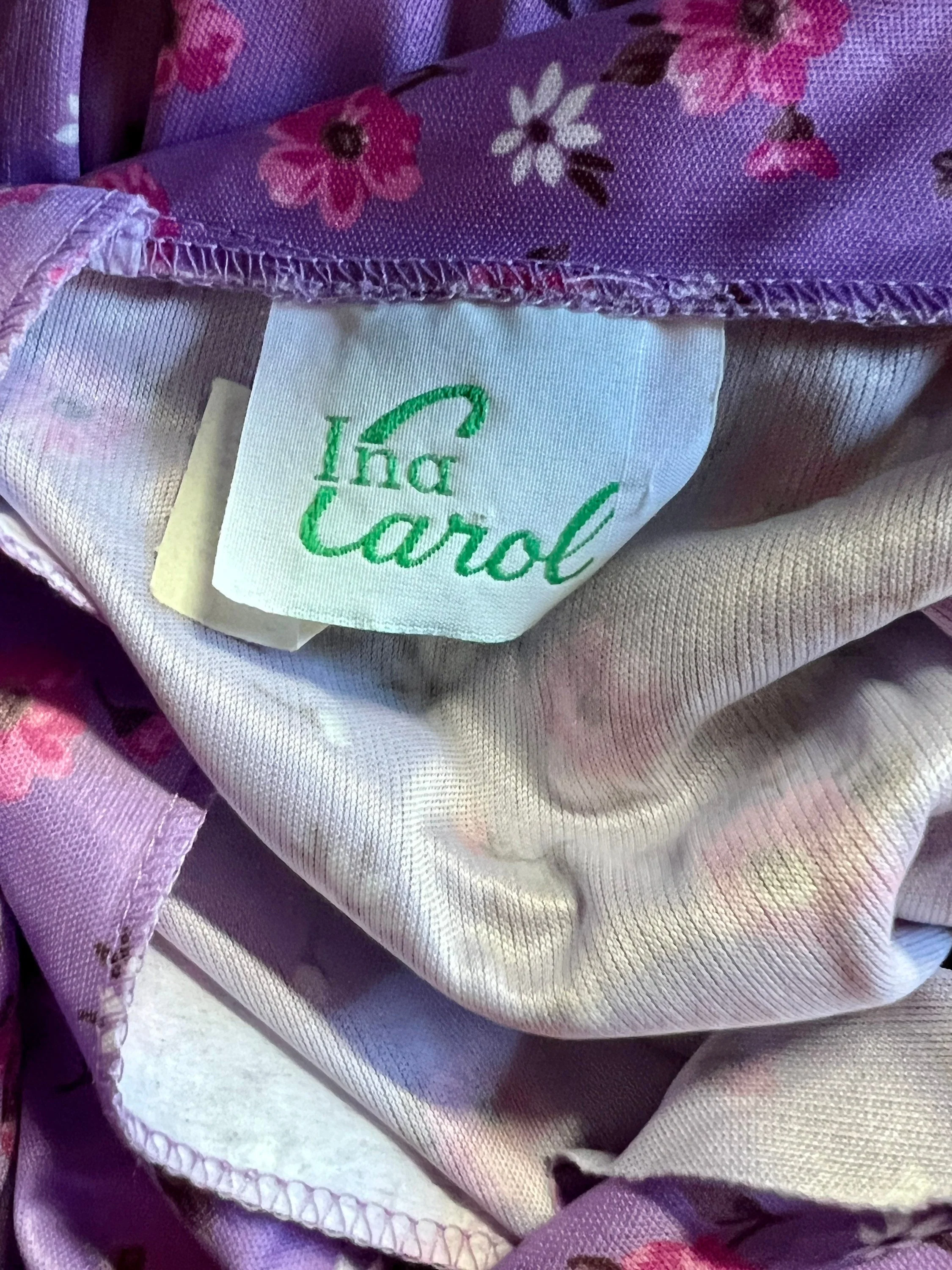 Vintage 70s Floral Print Lounger Dress by Ina Carol - Image 7