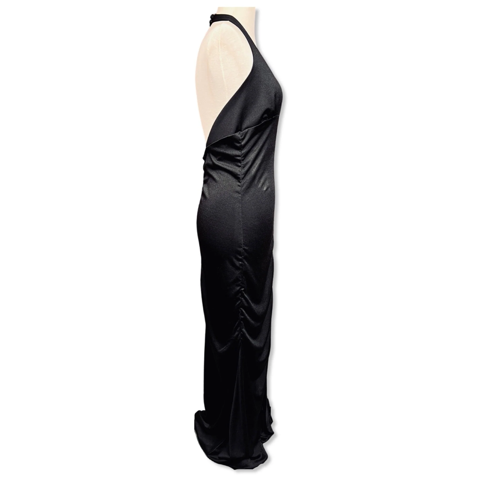 Vintage 70s Fredericks of Hollywood Sexy Black Halter Knit Dress by Fredericks Of Hollywood - Image 7