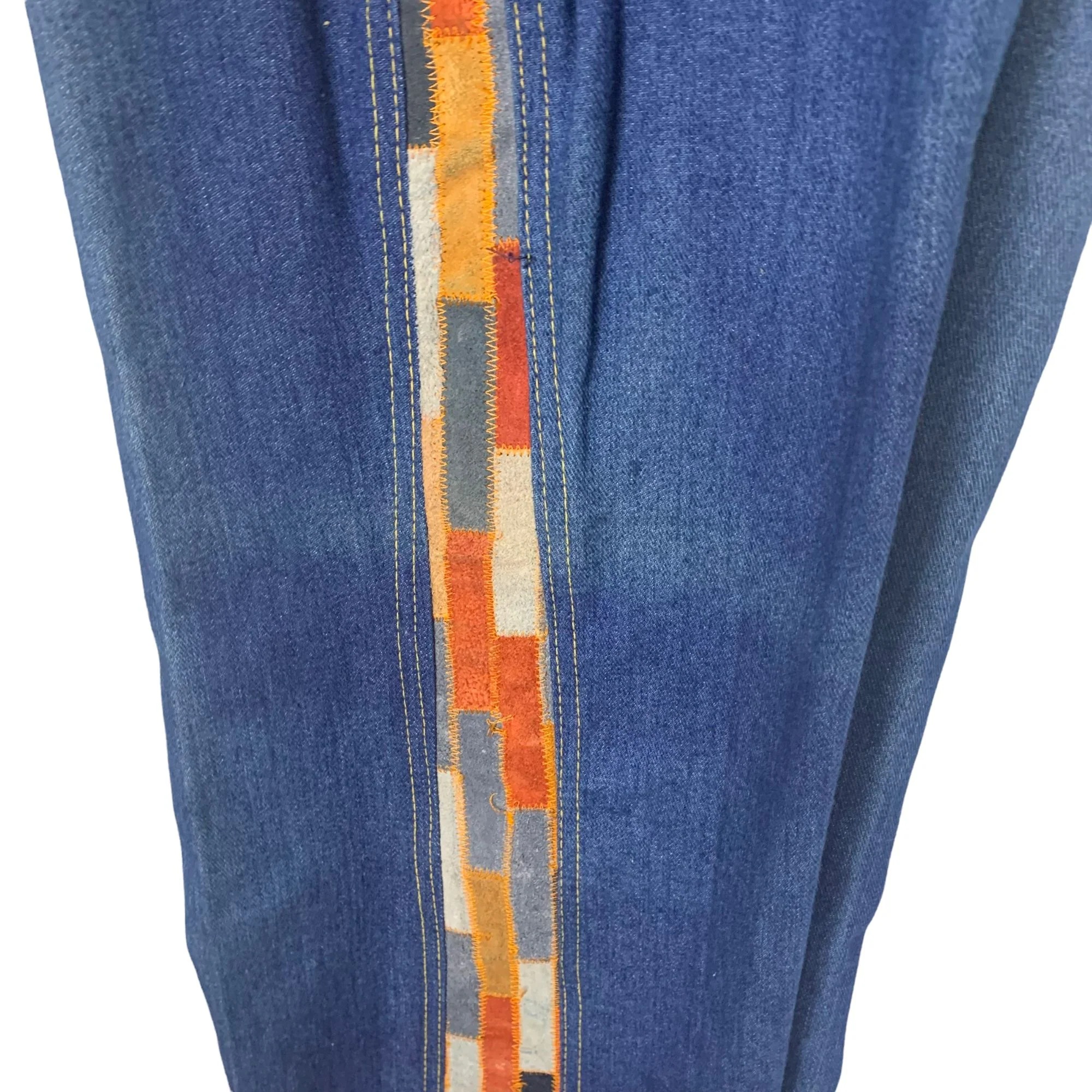 Vintage 70s Fredericks of Hollywood Suede Patchwork Denim Vest Set by Fredericks Of Hollywood - Image 8