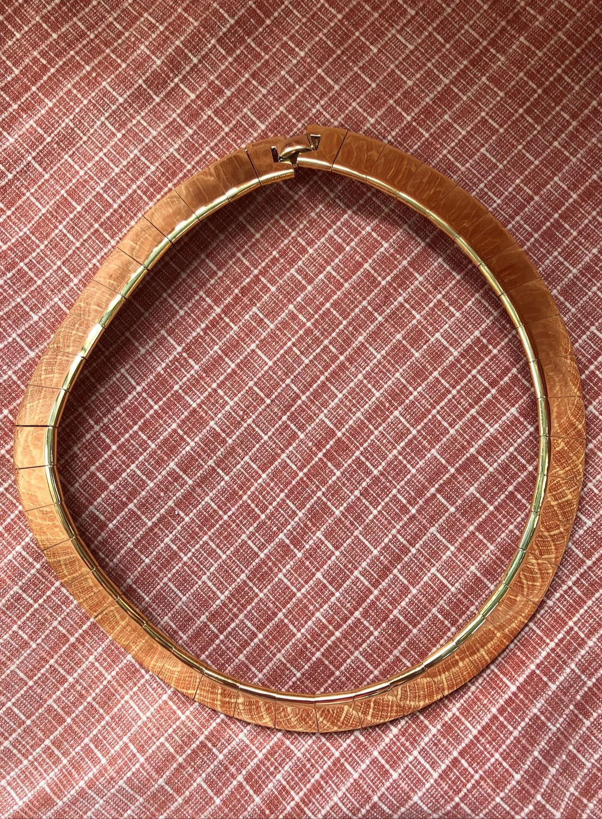 70s Vintage Gold Choker Necklace Signed Napier 17 Inch By Napier - Image 2