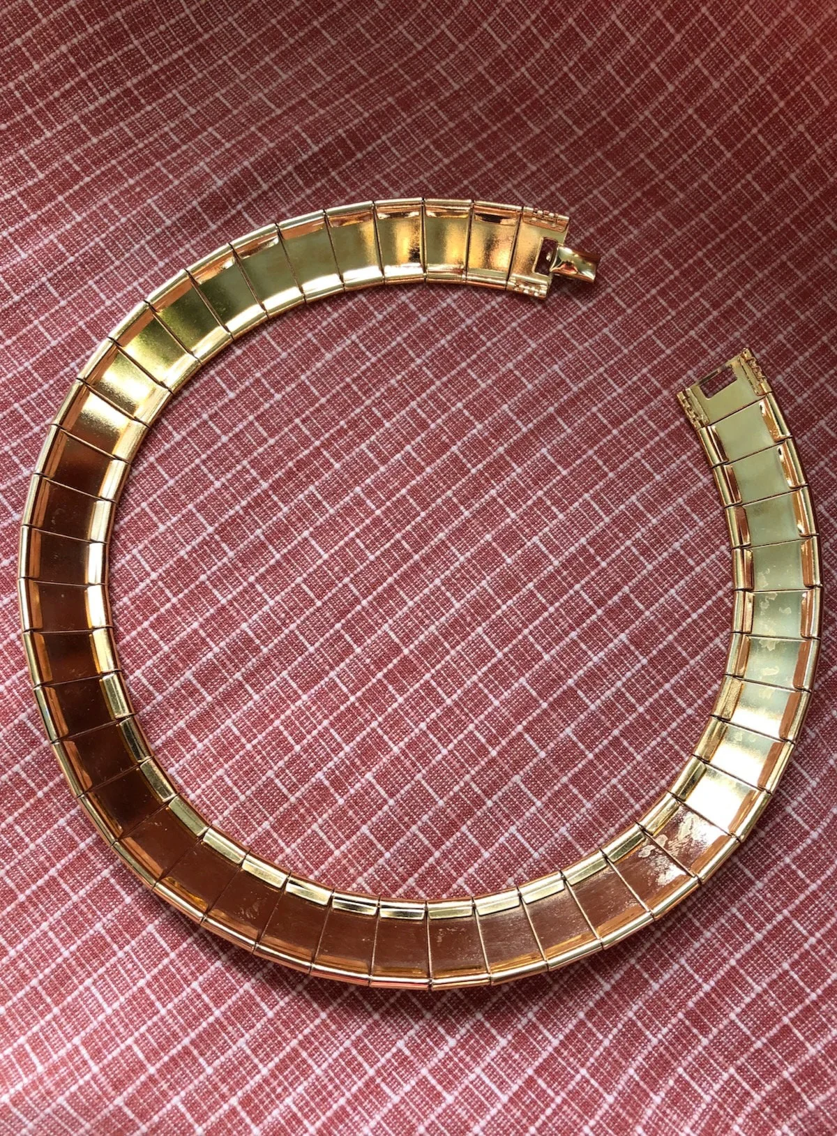 70s Vintage Gold Choker Necklace Signed Napier 17 Inch By Napier - Image 6