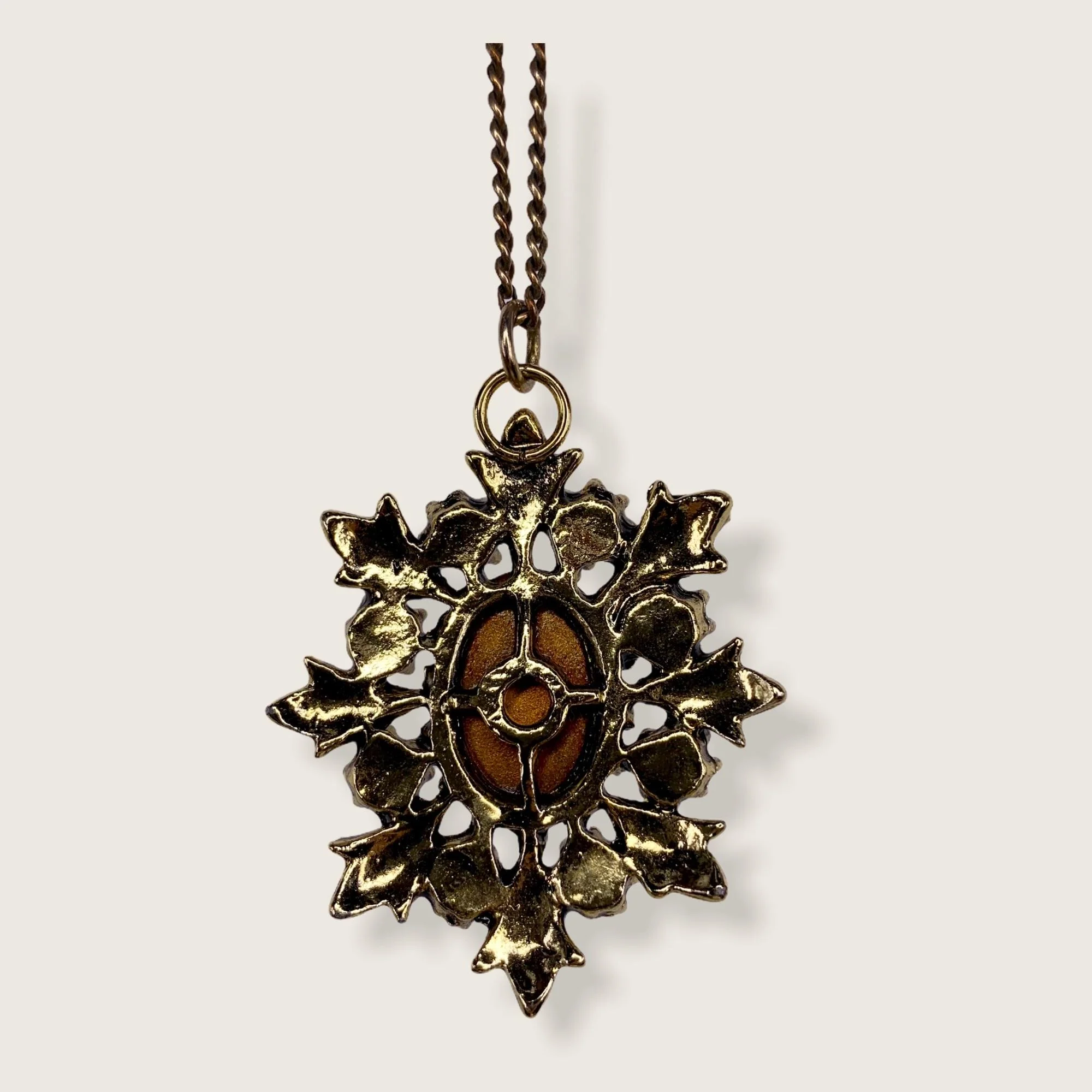 Vintage 70s Green Pendant Necklace - Image 2
