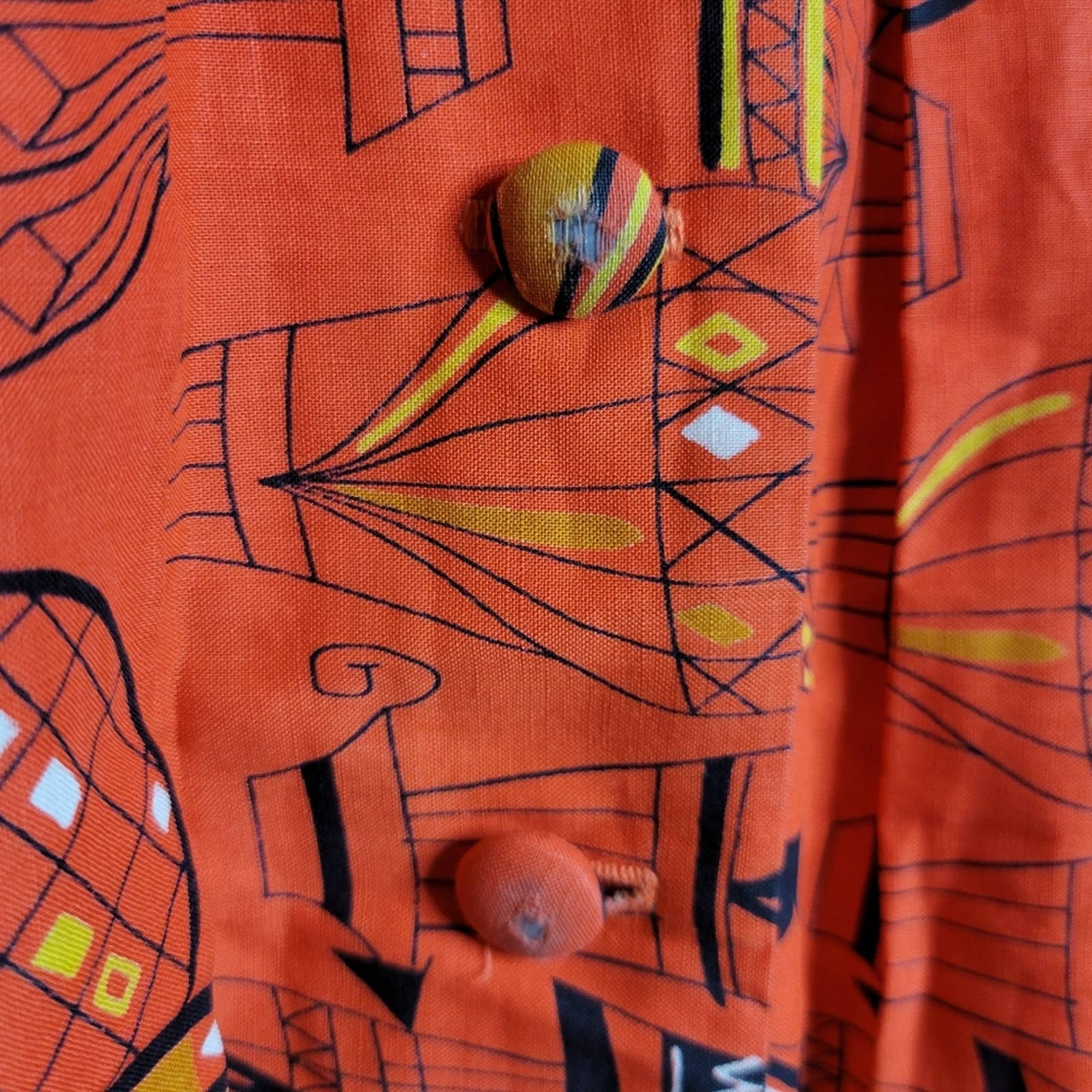 Vintage 70s Handmade Hot Air Balloon Print Midi Dress - Image 5