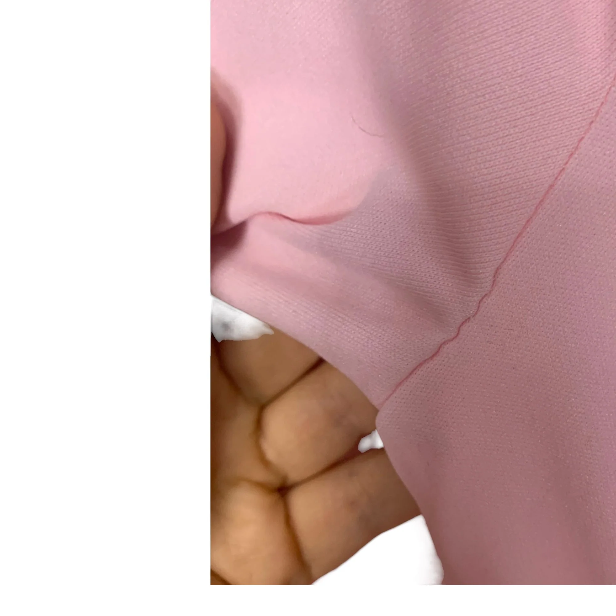 Vintage 70s Handmade Pink Long Sleeve Full Length Wide Neck Dress Medium - Image 9