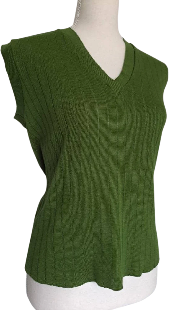 70s Olive Green Cardigan Sweater Set By Hickory Knits - Image 3