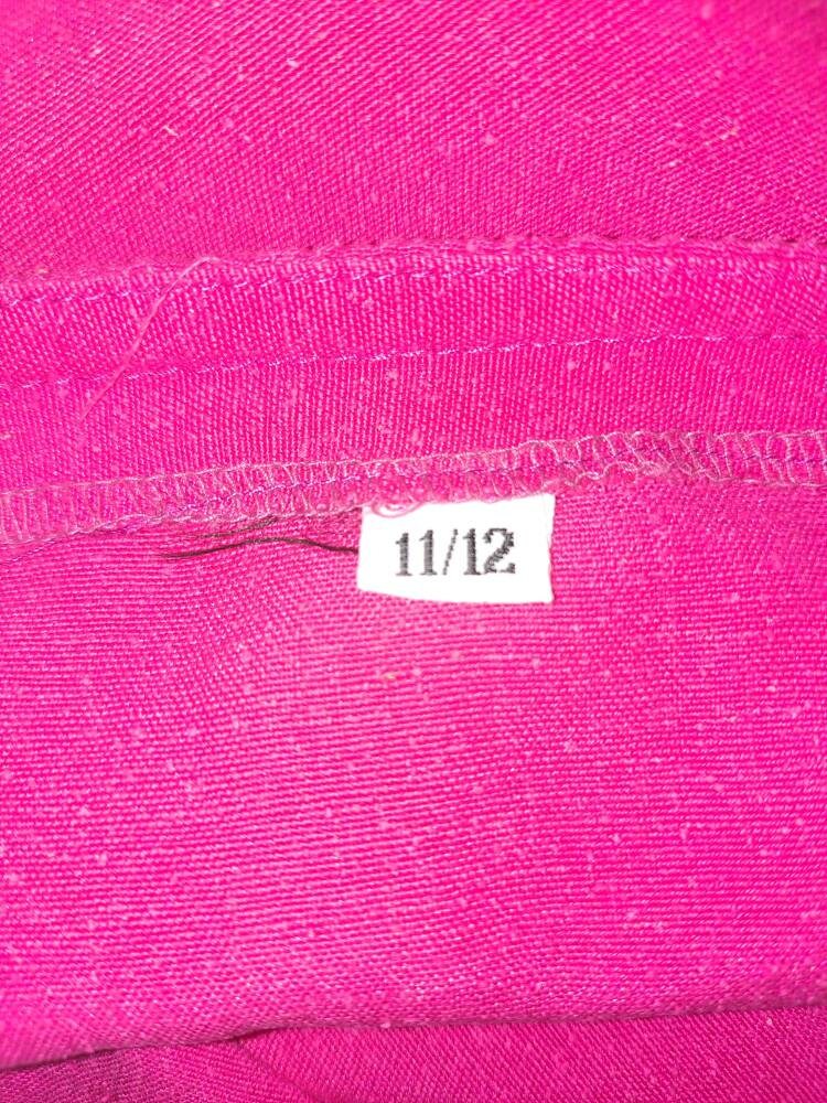 70s Hot Pink Linen Camisole Cropped Tank - Image 5