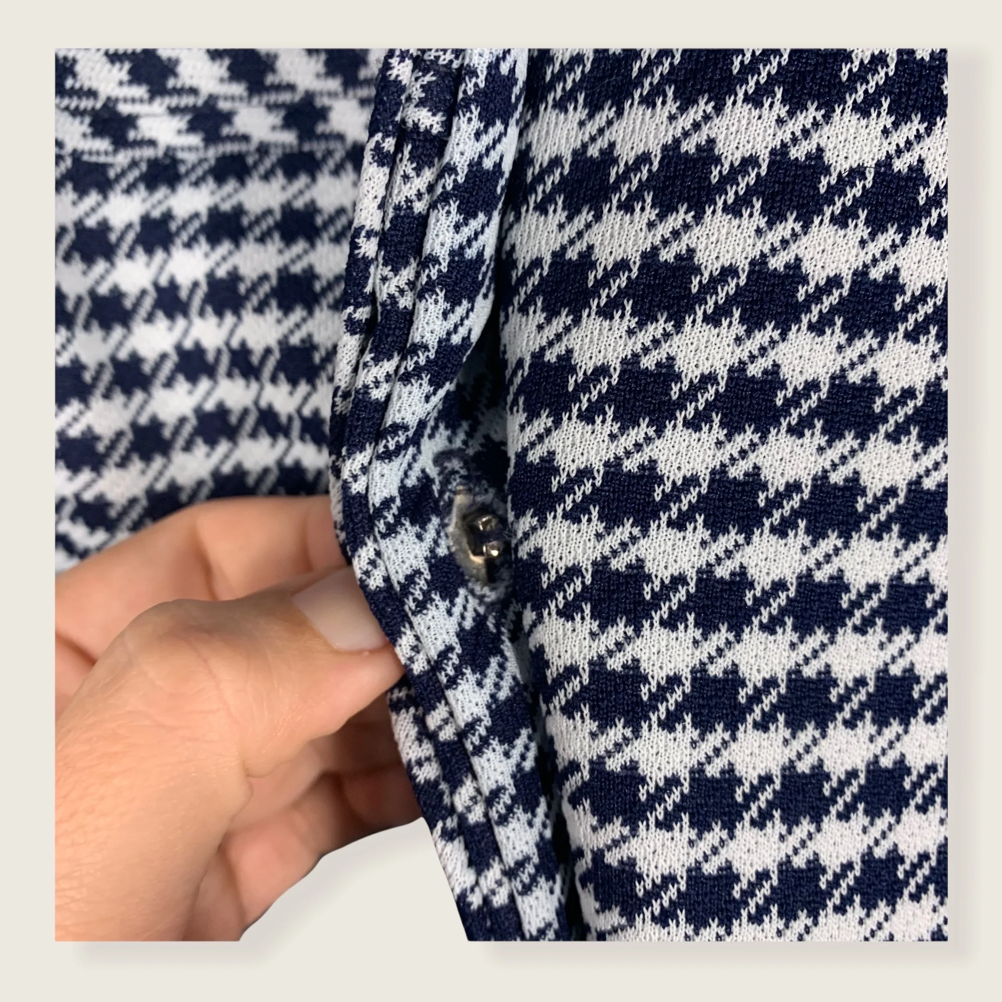 Vintage 70s Houndstooth Leisure Suit Medium by Kenly Casuals - Image 6