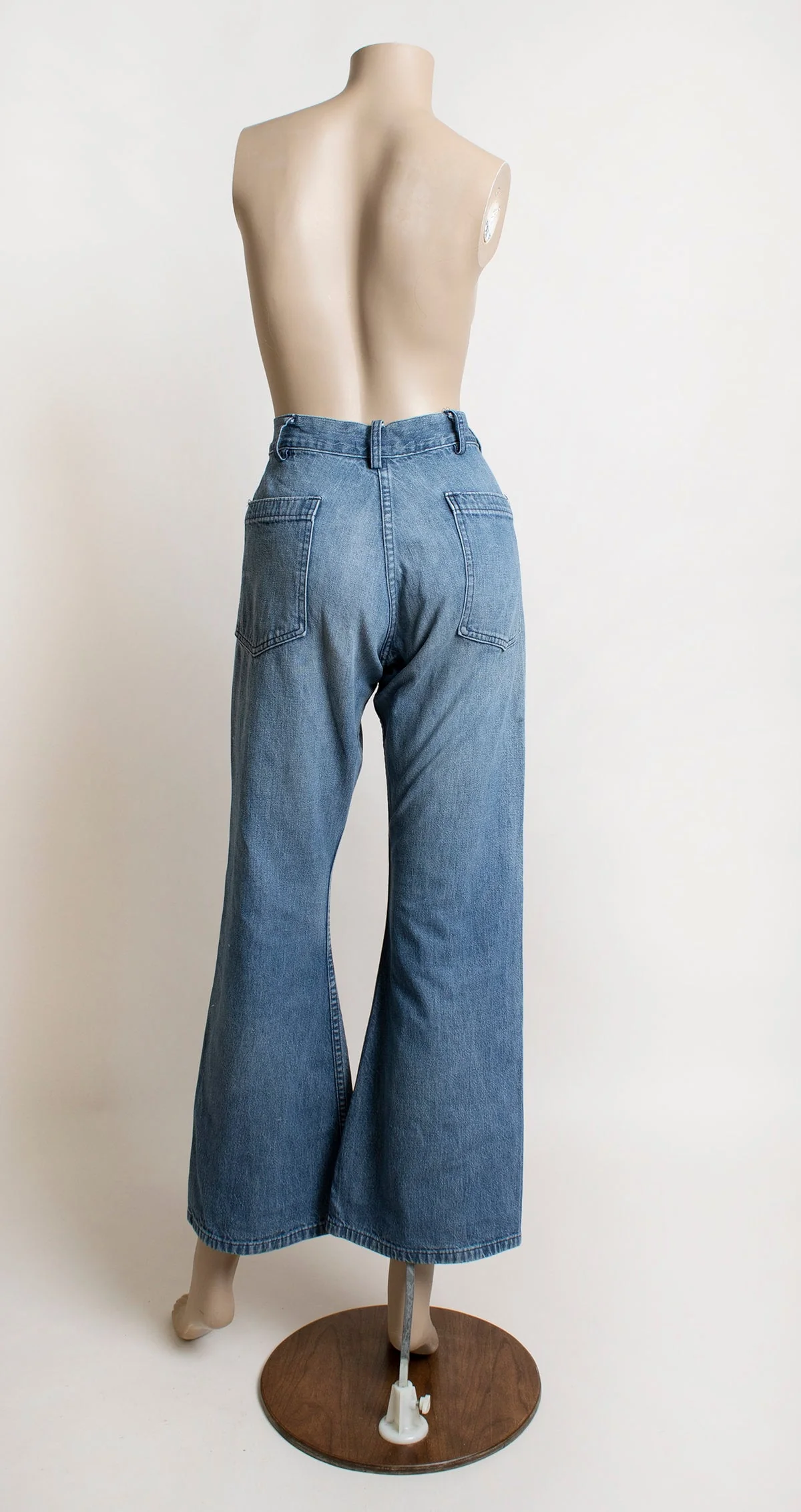 Vintage 70s Jeans 70s Denim Seafarer High Waist Wide Flare Leg Bell Bottoms Big Pockets 32 Waist 30 Length by Erwin - Image 2