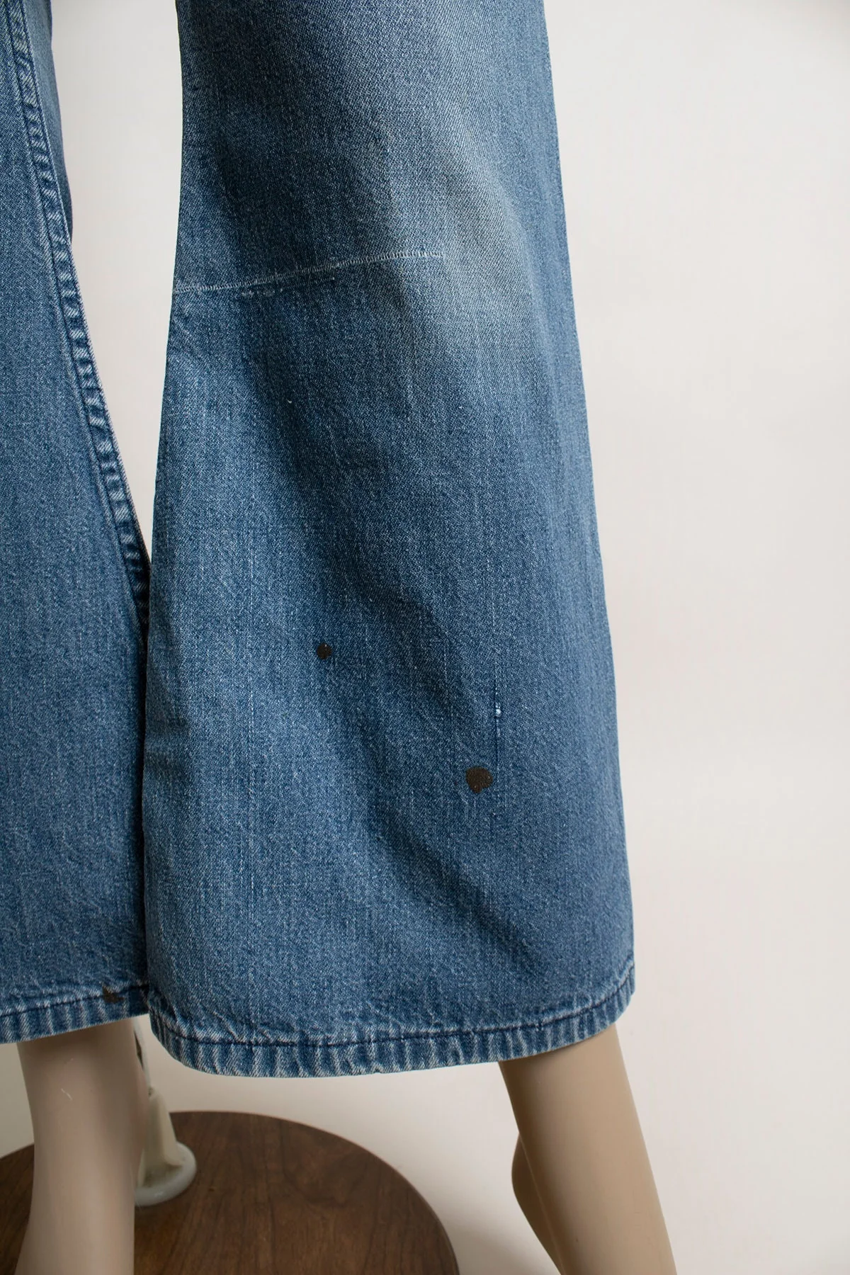Vintage 70s Jeans 70s Denim Seafarer High Waist Wide Flare Leg Bell Bottoms Big Pockets 32 Waist 30 Length by Erwin - Image 7