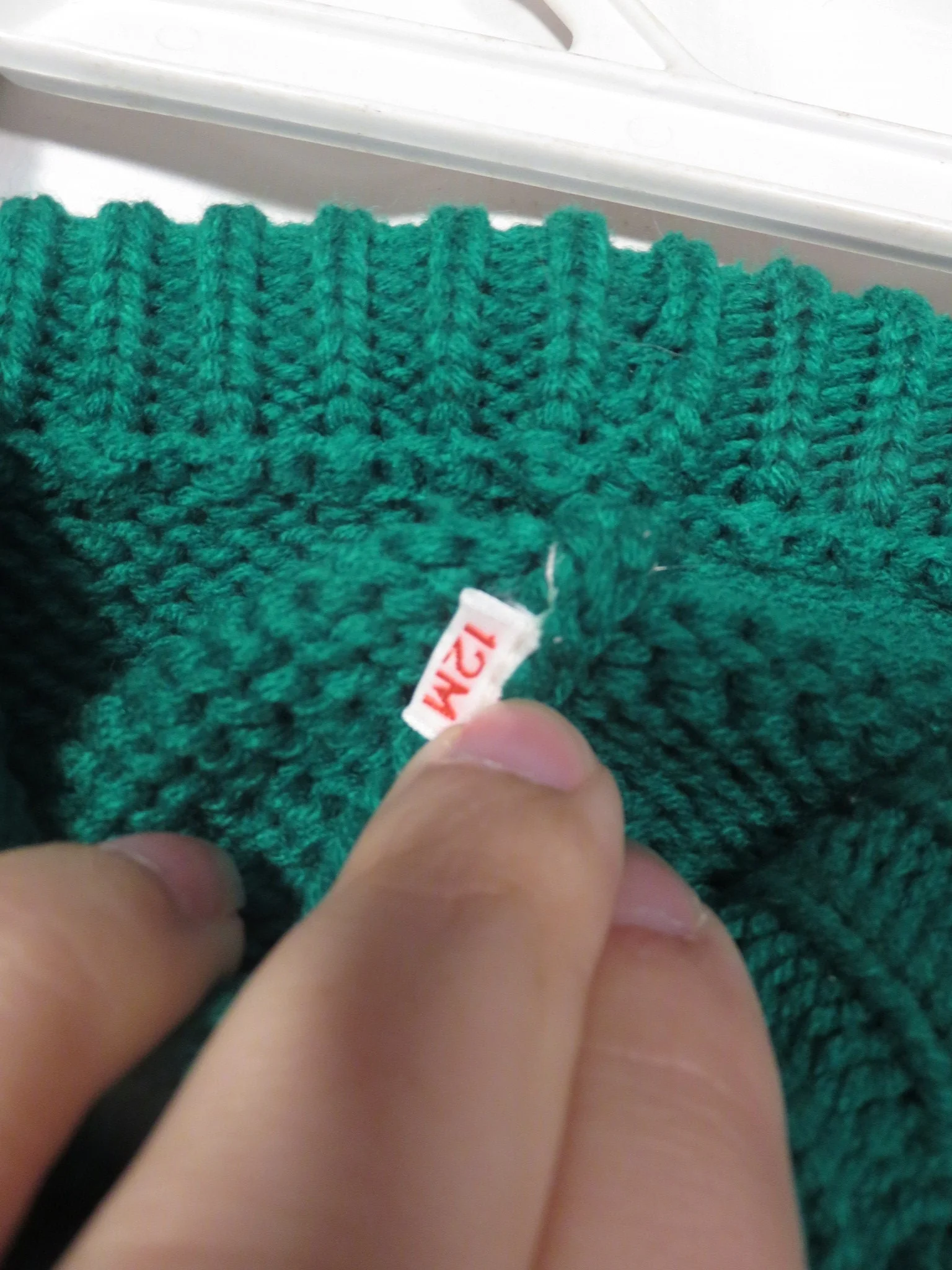 Vintage 70s Kids Bright Green Knit Pants Size 12m - Image 5