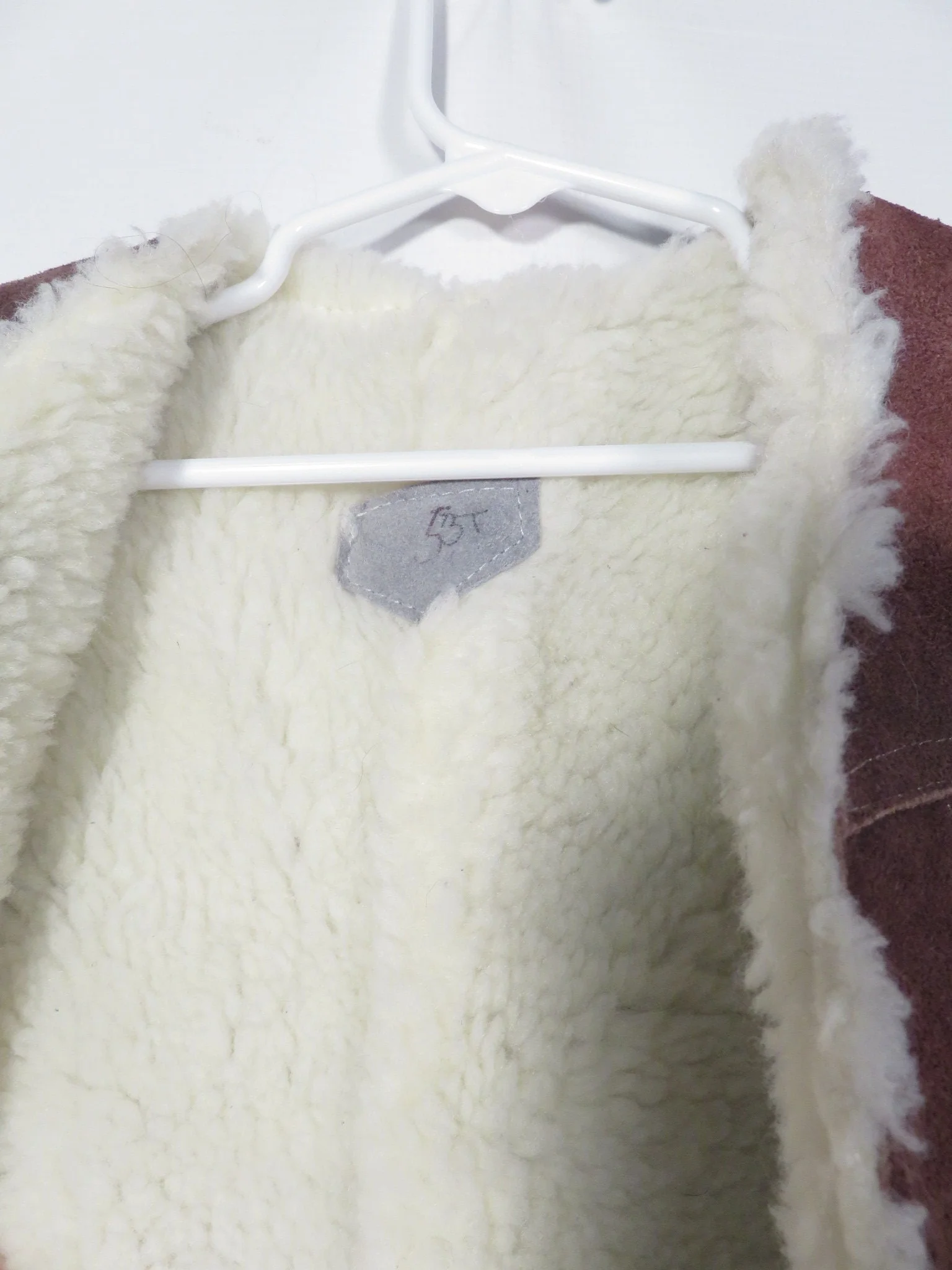 Vintage 70s Kids Brown Suede Western Cowboy Sherpa Lined Snap Vest Size 3t - Image 4