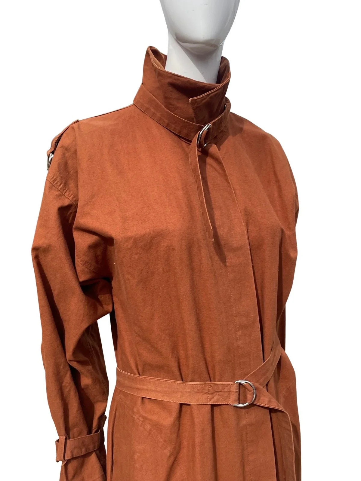 Vintage 70s Ko and Co Raincoat Coat Early Jean-Charles De Castelbajac 60-70s Cotton Avant Garde Design Size M by Ko & Co - Image 3
