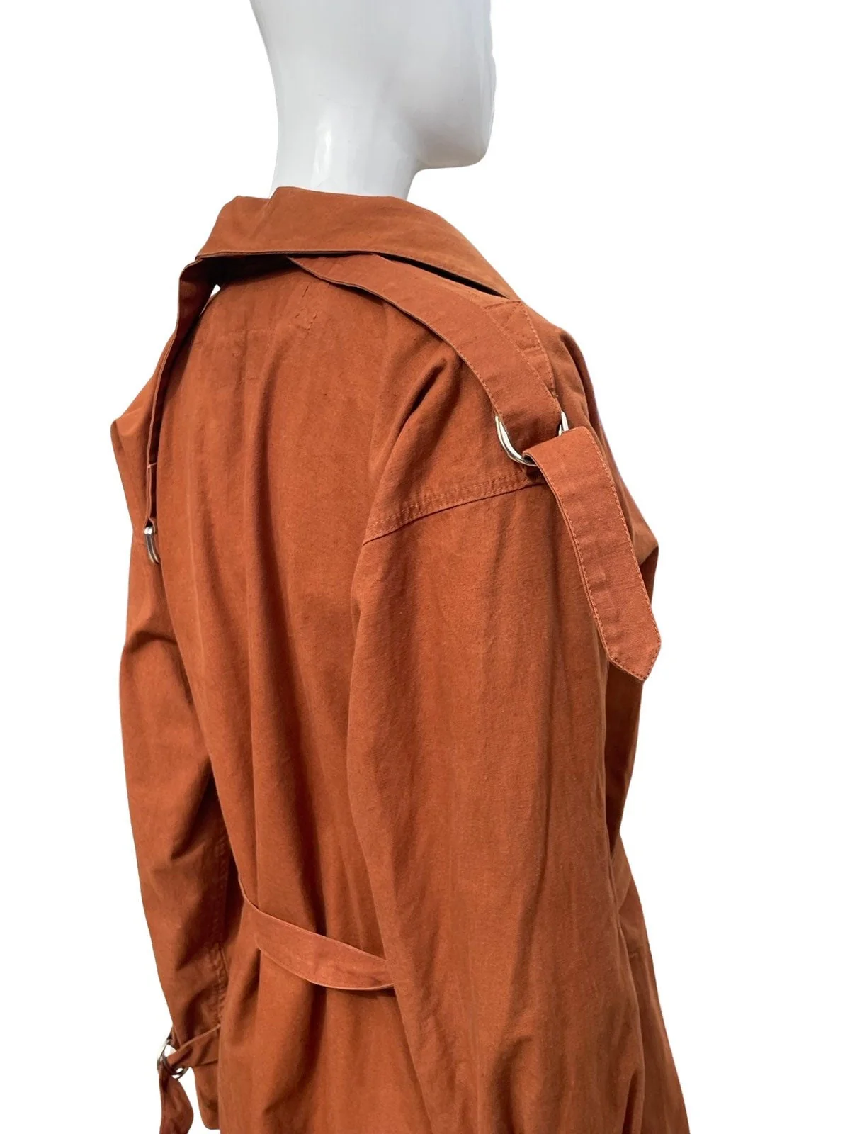 Vintage 70s Ko and Co Raincoat Coat Early Jean-Charles De Castelbajac 60-70s Cotton Avant Garde Design Size M by Ko & Co - Image 8