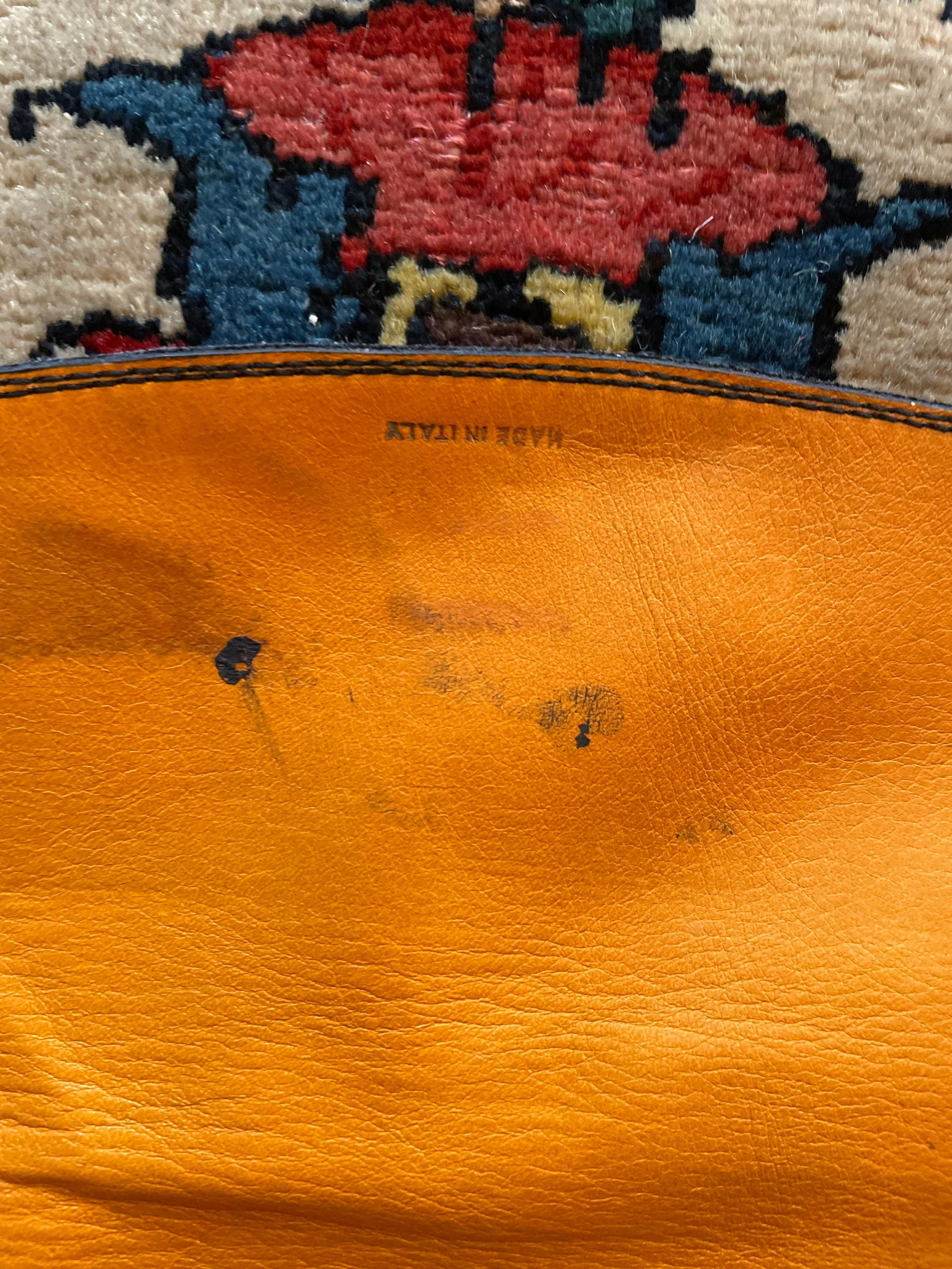 Vintage 70s Large Leather Clutch Italian Made Horsebit Hardware Chic Evening Bag Handbag - Image 9