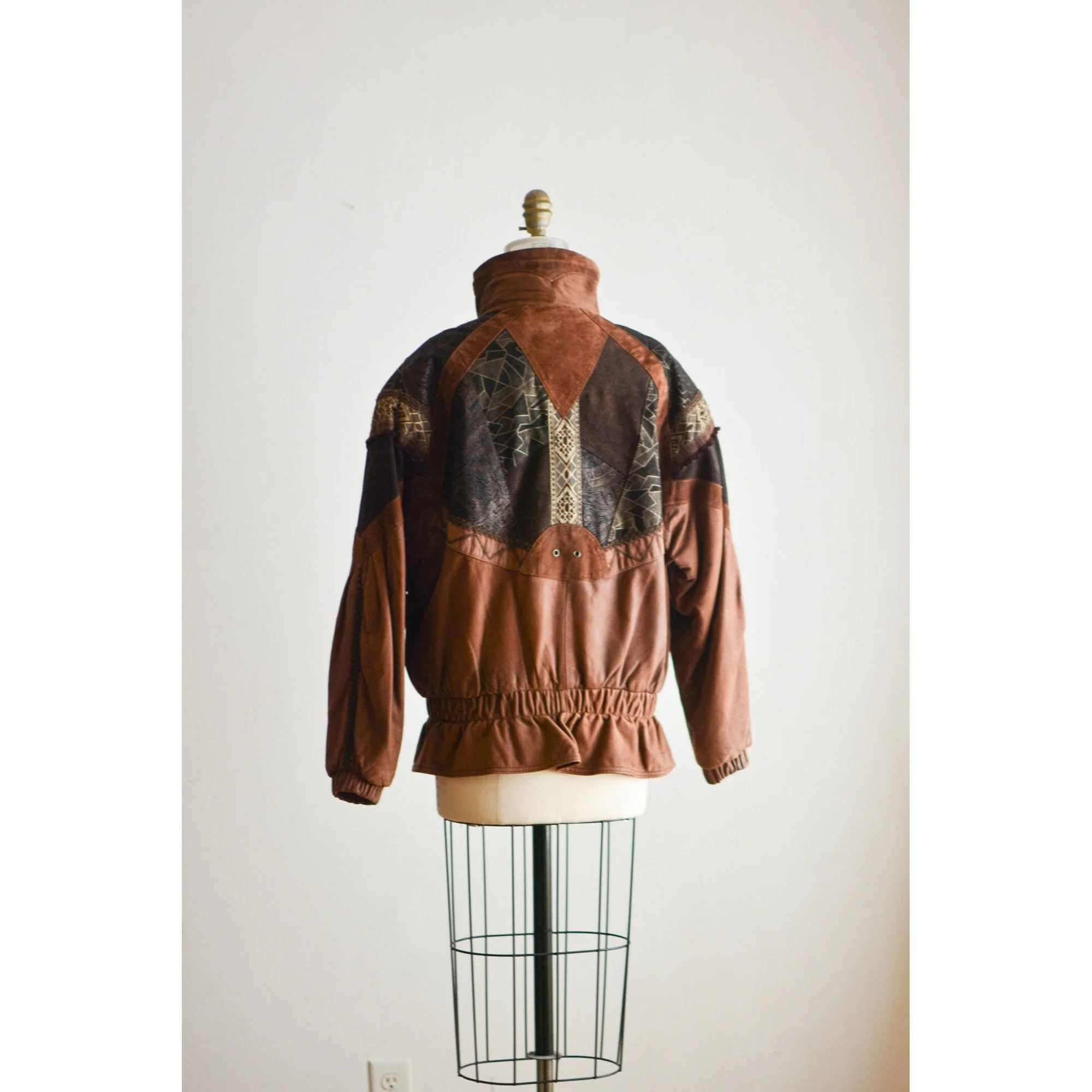 Vintage 70s Leather Brown Jacket Size Small Casual Romantic by Wilsons - Image 2
