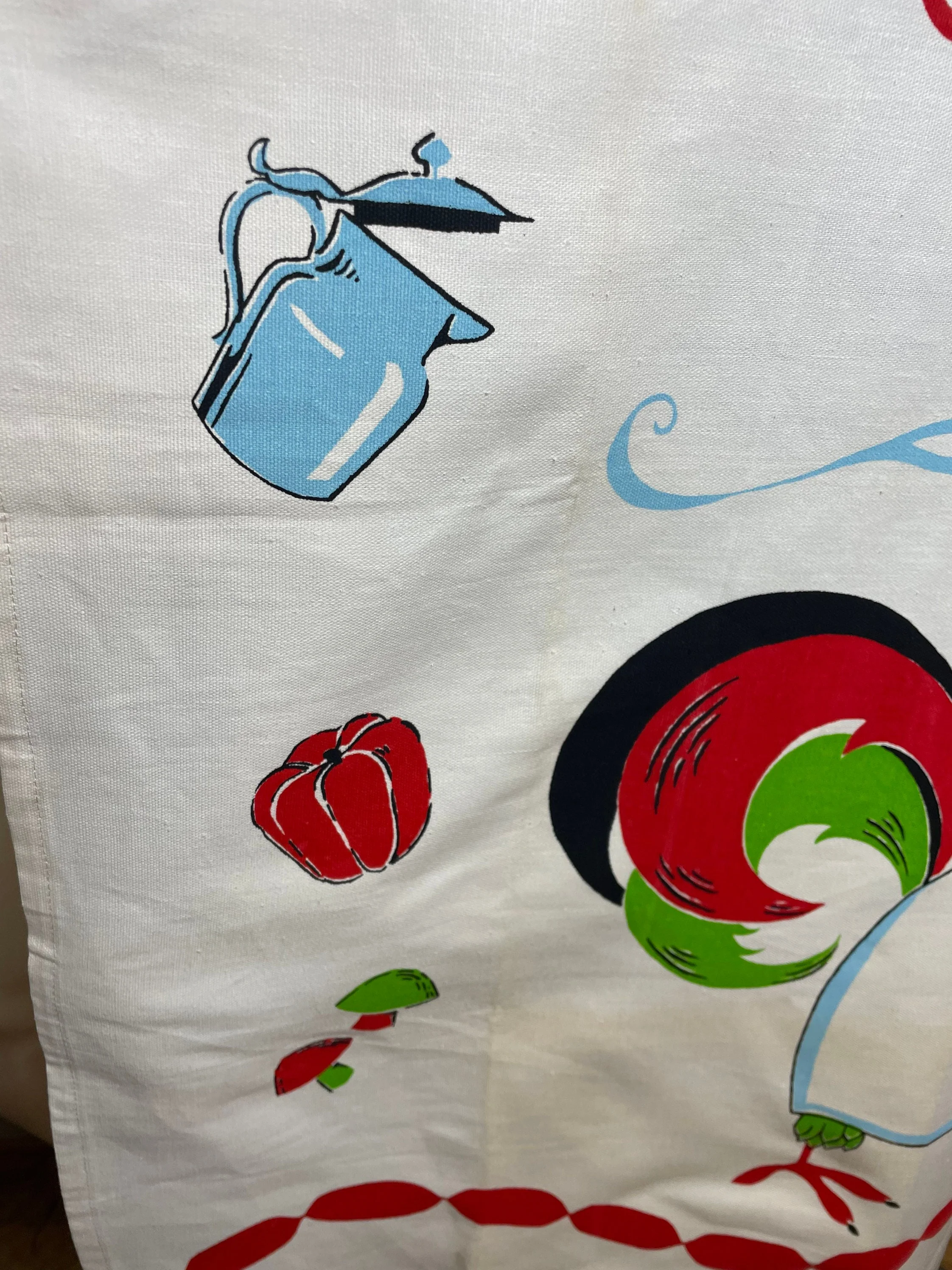 Vintage 70s Novelty Graphic Print Rooster What’s Cooking Apron - Image 6