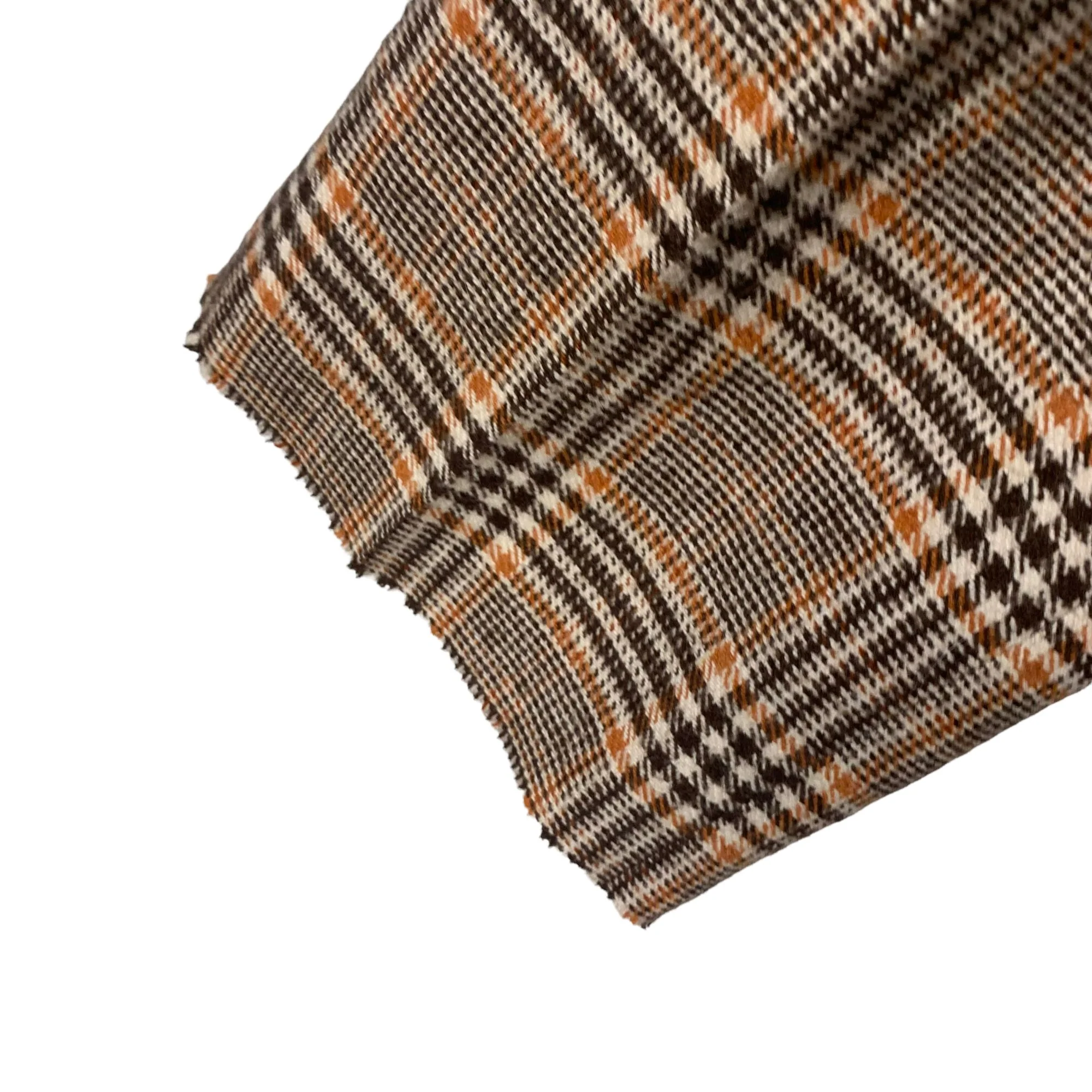 Vintage 70s Orange Brown Plaid Cropped Leg Pants - Image 3