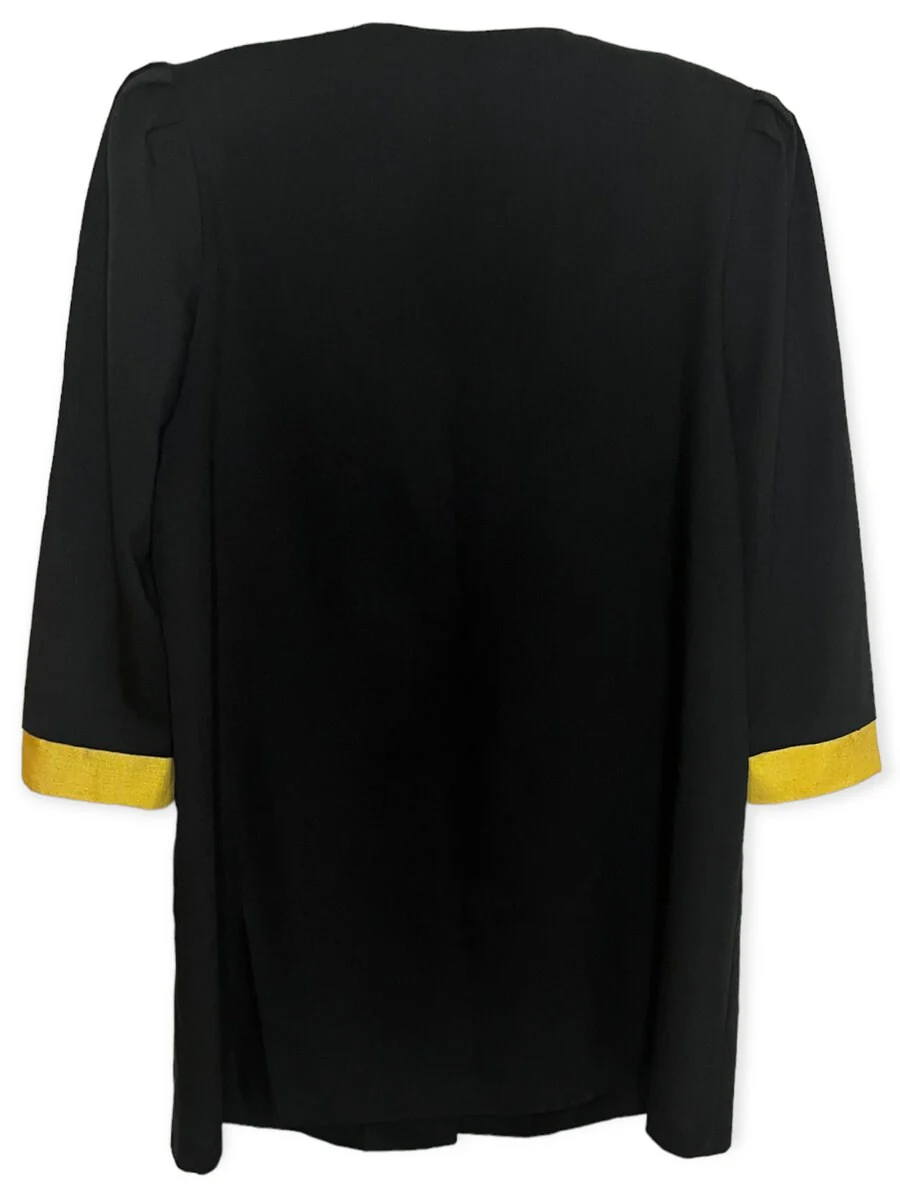 Vintage 70s Oversized Black Yellow Casual Blazer Size 14 Med Large by RA's - Image 2