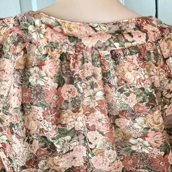 Vintage 70s Plisse Floral Two Piece Dress Print Jersey - Image 7