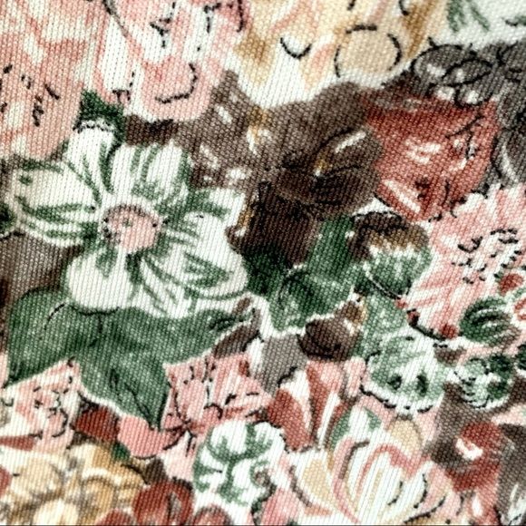 Vintage 70s Plisse Floral Two Piece Dress Print Jersey - Image 9