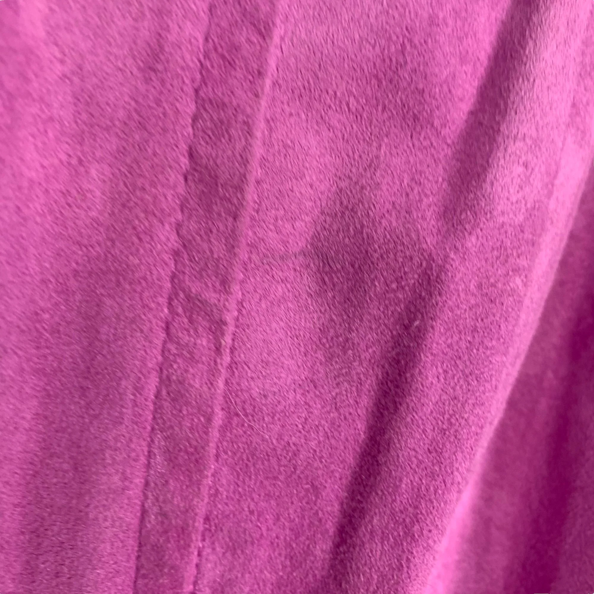 Vintage 70s Purple Faux Suede A-Line Above Knee Skirt - Image 4