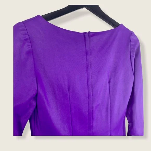 Vintage 70s Purple Long Sleeve Top Medium by Frederick's of Hollywood - Image 5