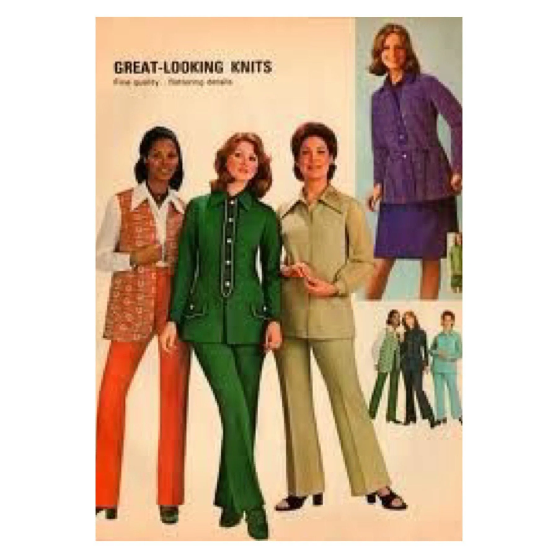 Vintage 70s Purple Rainbow Leisure Suit by Vera Neumann - Image 7