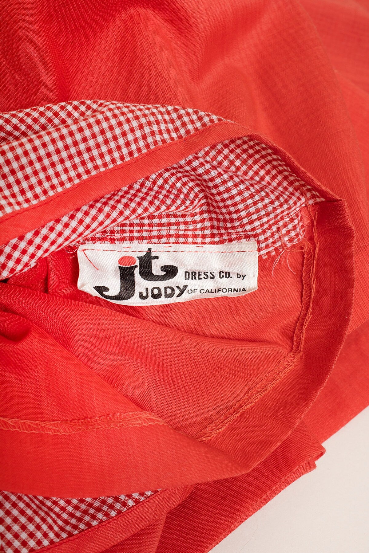 Vintage 70s Reversible Dress - Red and White Checkered Gingham Picnic Summer Sundress with Pockets - Cotton Wrap Jt Jody California - Small by Jody of California - Image 10