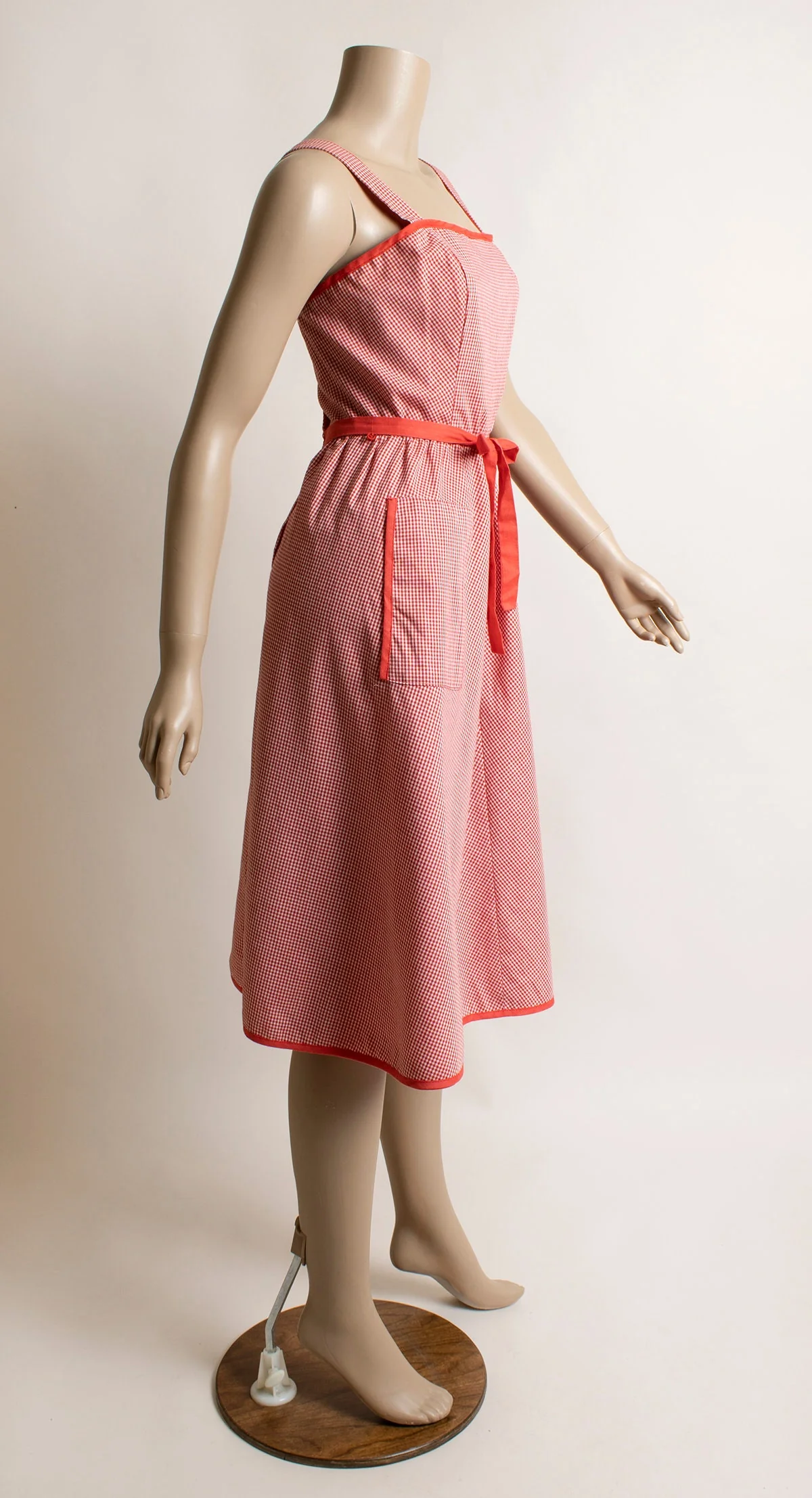 Vintage 70s Reversible Dress - Red and White Checkered Gingham Picnic Summer Sundress with Pockets - Cotton Wrap Jt Jody California - Small by Jody of California - Image 6