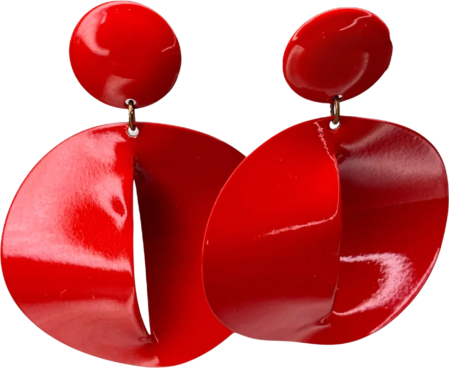 Vintage 70s Round Dangle Earrings