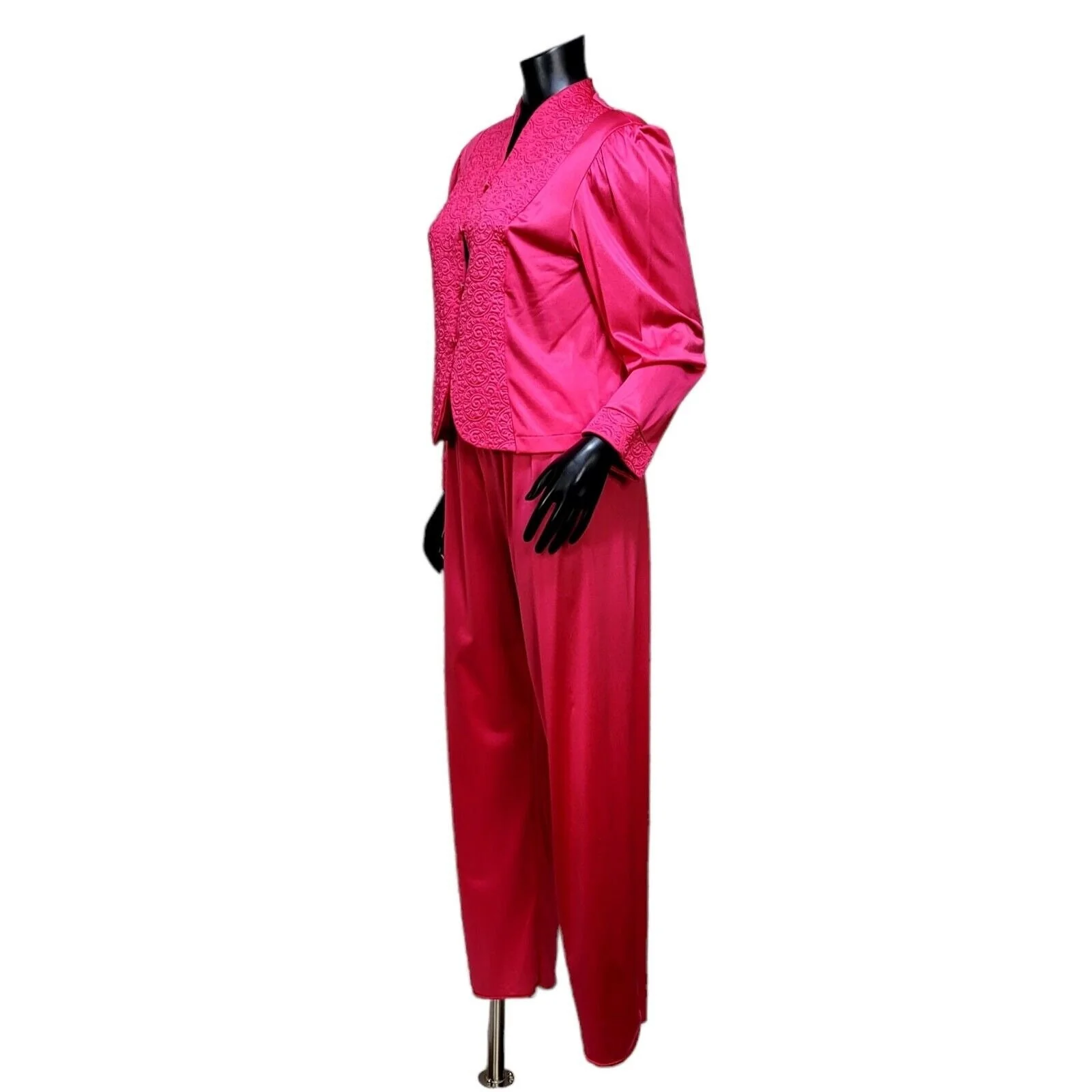 70s Antron Iii Nylon Sleepwear 2pc Pajama Set By Vanity Fair - Image 5