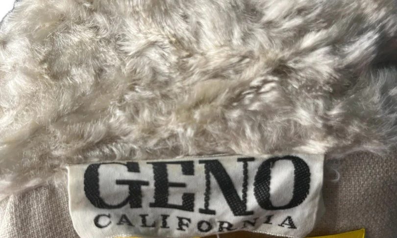 Vintage 70s Shag Fuzzy Dress Small/medium Silver Gray by Geno California - Image 6