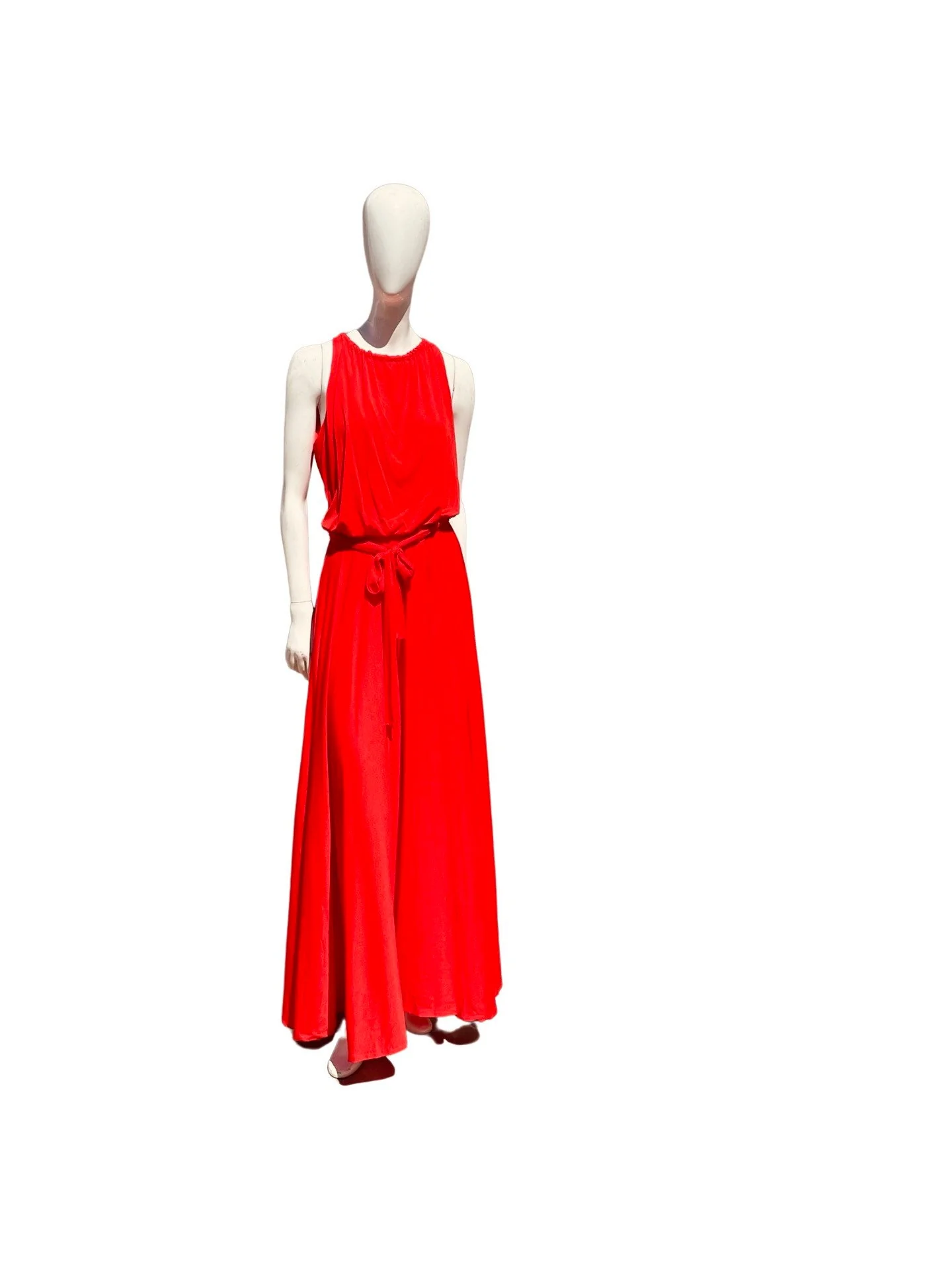 Vintage 70s Sleeveless Jersey Gown Evening Dress Julie Miller Ii Designed Irving Mitzman Size L Disco Sexy Chic by Julie Miller Ii - Image 2