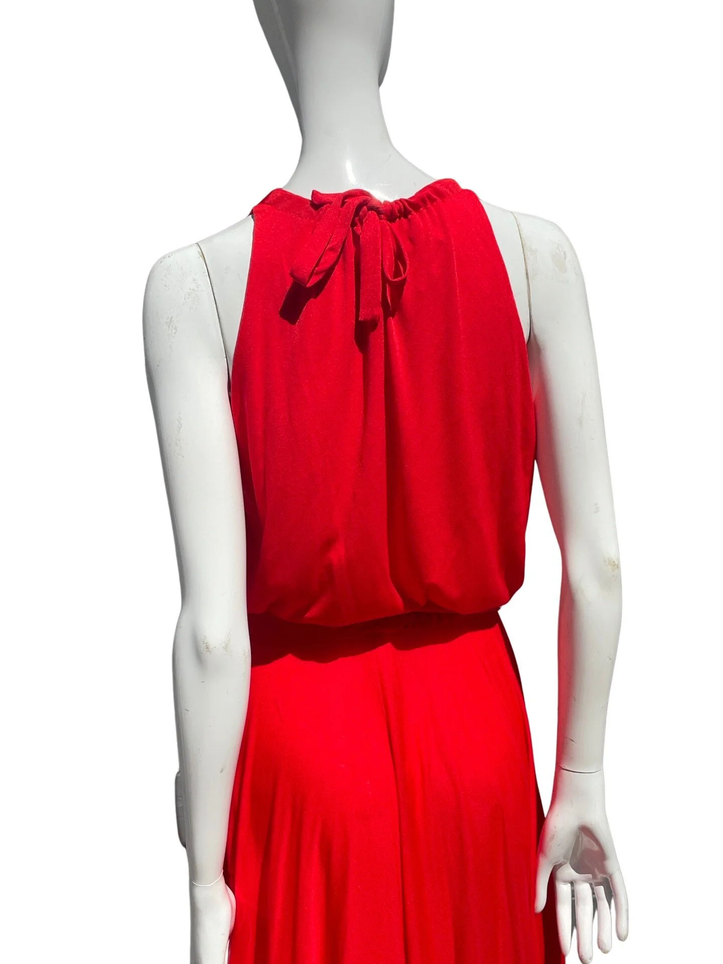 Vintage 70s Sleeveless Jersey Gown Evening Dress Julie Miller Ii Designed Irving Mitzman Size L Disco Sexy Chic by Julie Miller Ii - Image 8