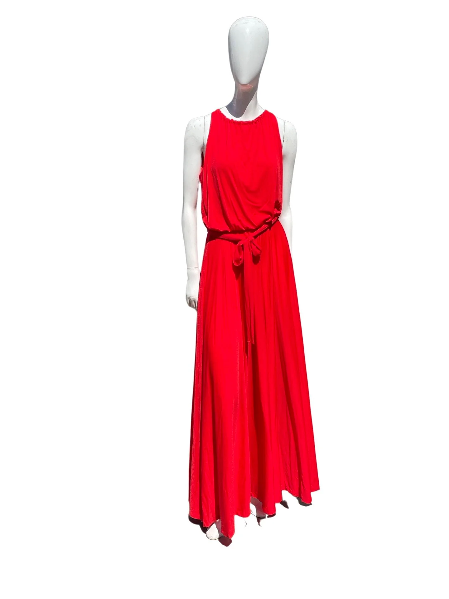 Vintage 70s Sleeveless Jersey Gown Evening Dress Julie Miller Ii Designed Irving Mitzman Size L Disco Sexy Chic by Julie Miller Ii - Image 9