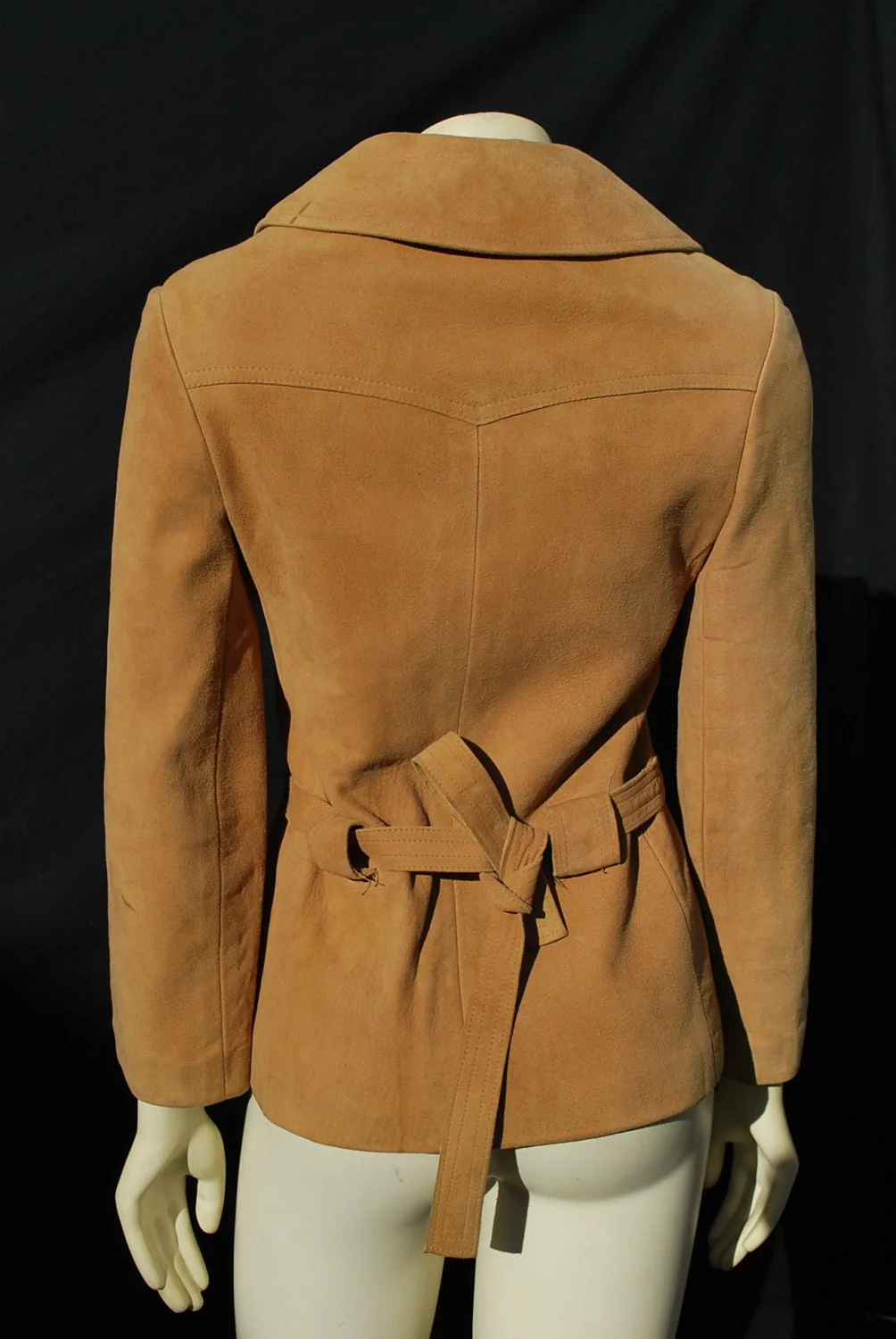 Vintage 70s Suede Jacket Kacket Chic Small Soft Leather Blazer Jacket Short by Sylvia Agins - Image 2