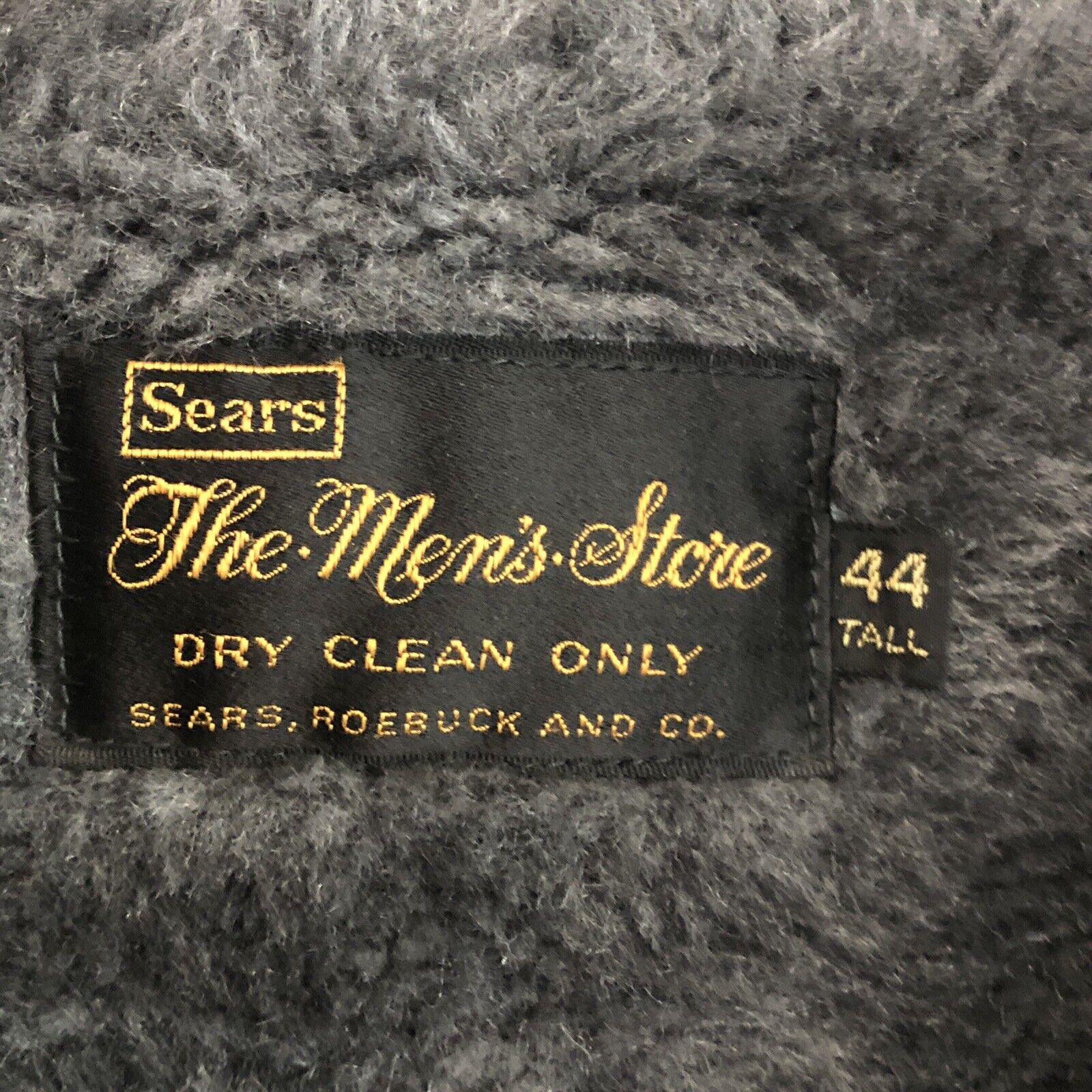 Vintage 70s The Mens Store Coat Wool Gray Faux Fur Collar Mens 44 Tall by Sears - Image 3