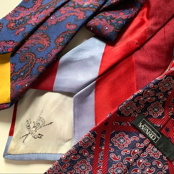 Vintage 70s Tie Bundle and 2 by Montgomery Ward - Image 6