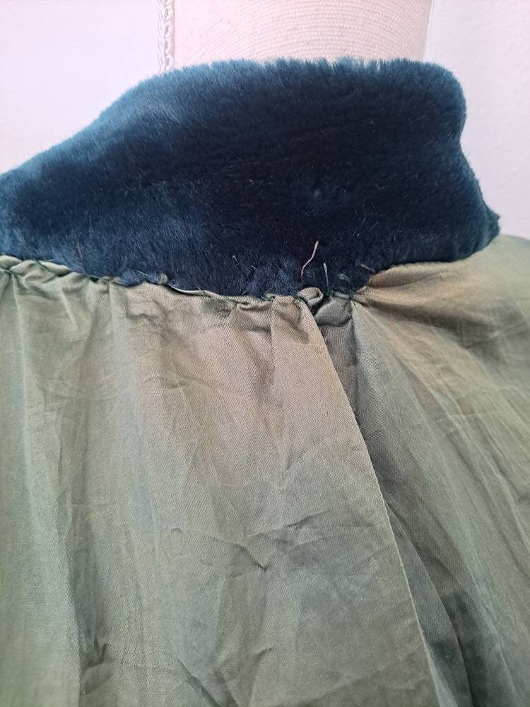 70s/80s Emerald Green Teddy Bear Long Faux Fur Coat - Image 7