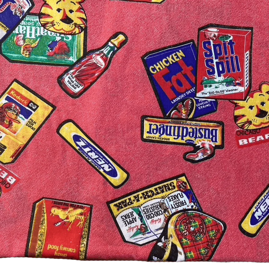Vintage 70s Tops Wacky Packages Pack Fabric 2nd Series 5 Yds