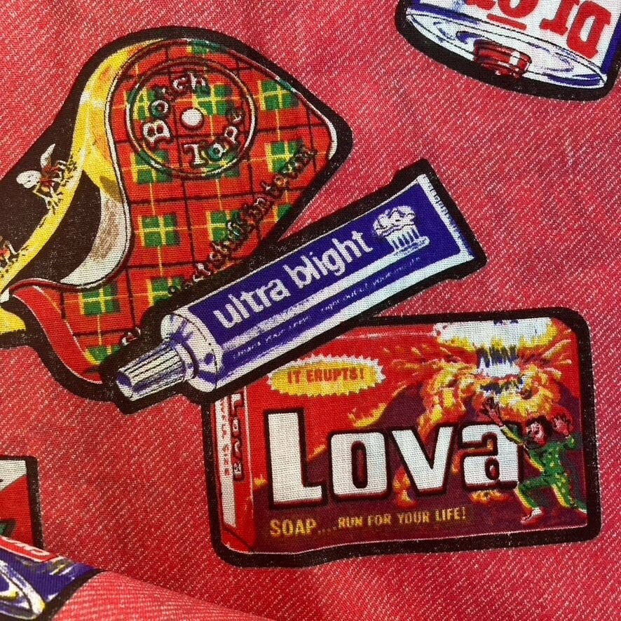 Vintage 70s Tops Wacky Packages Pack Fabric 2nd Series 5 Yds - Image 7