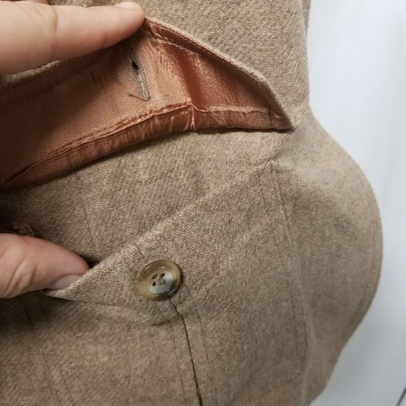Vintage 70s Union Made Retro Sandy Brown Wool Acadamia School Boy Blazer Small by College Town - Image 6