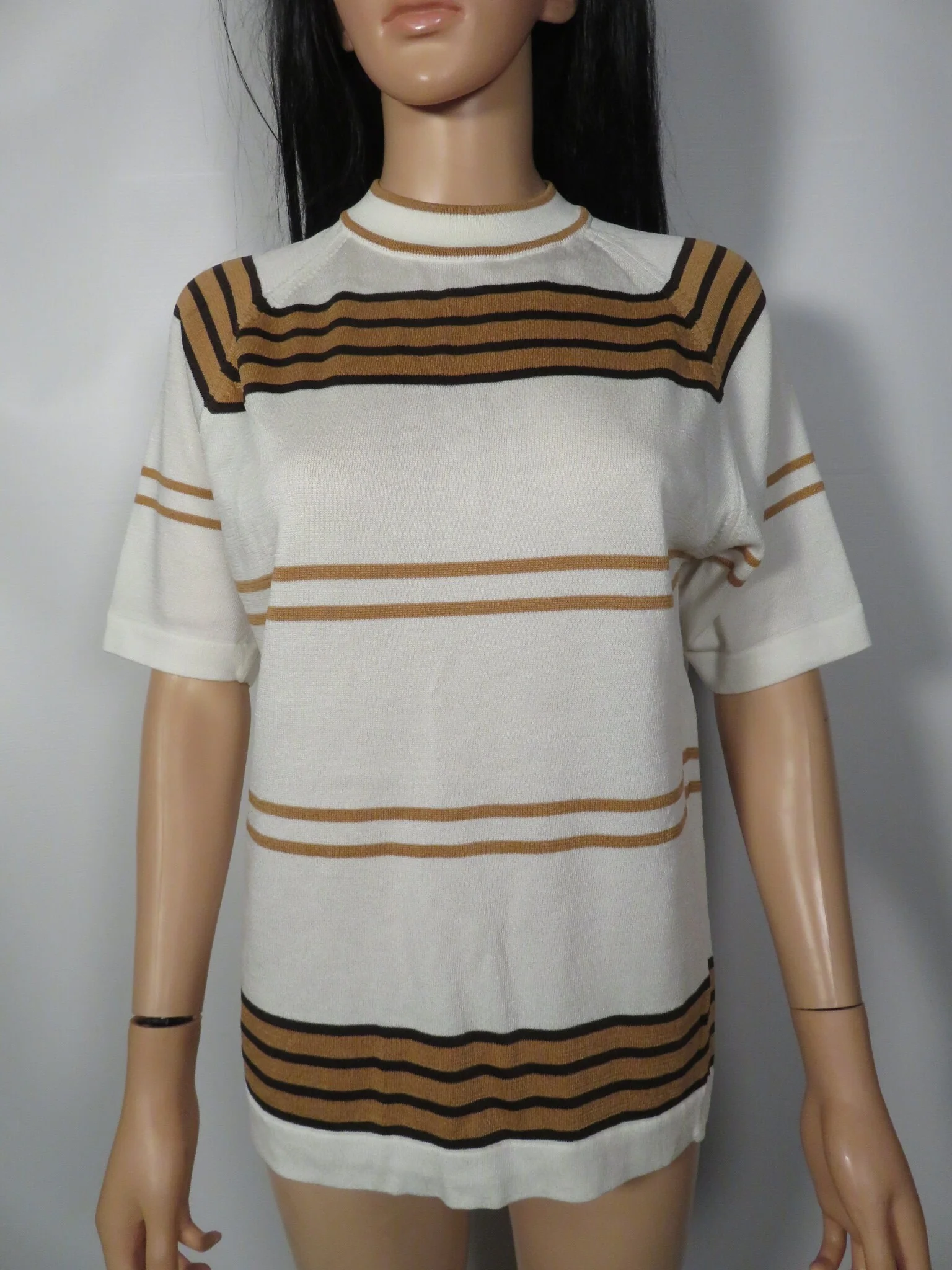 Vintage 70s Unisex Striped Knit Top Size M by JCPenney towncraft - Image 8