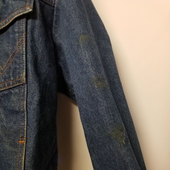 Vintage 70s Western Blanket Lined Denim Jean Trucker Jacket Men's Md by Wrangler - Image 5