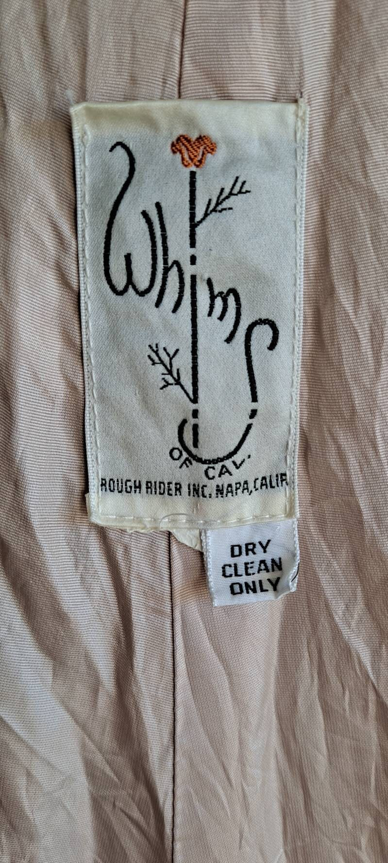 70s Shimmery Champagne Velvet Open Long Duster Vest By Whims of California Rough Riders - Image 8