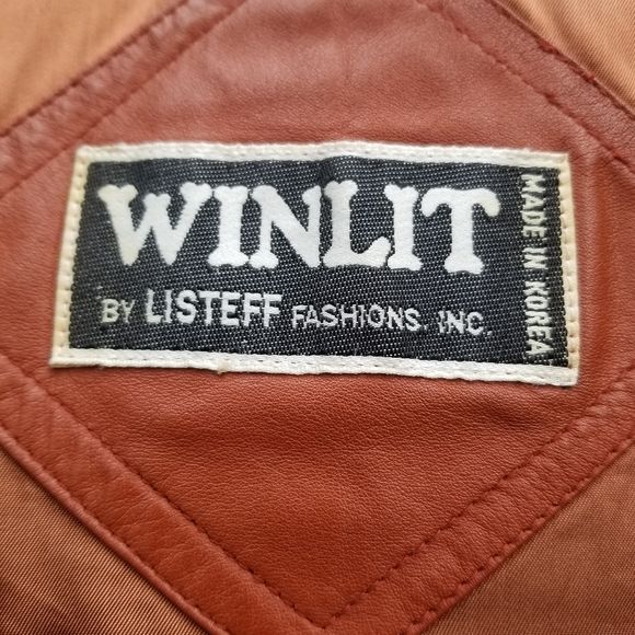Vintage 70s Winlit Whiskey Brown Leather Belted Bolero Cropped Jacket Small by Winlit - Image 4