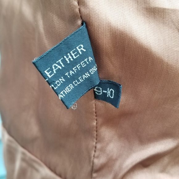 Vintage 70s Winlit Whiskey Brown Leather Belted Bolero Cropped Jacket Small by Winlit - Image 5